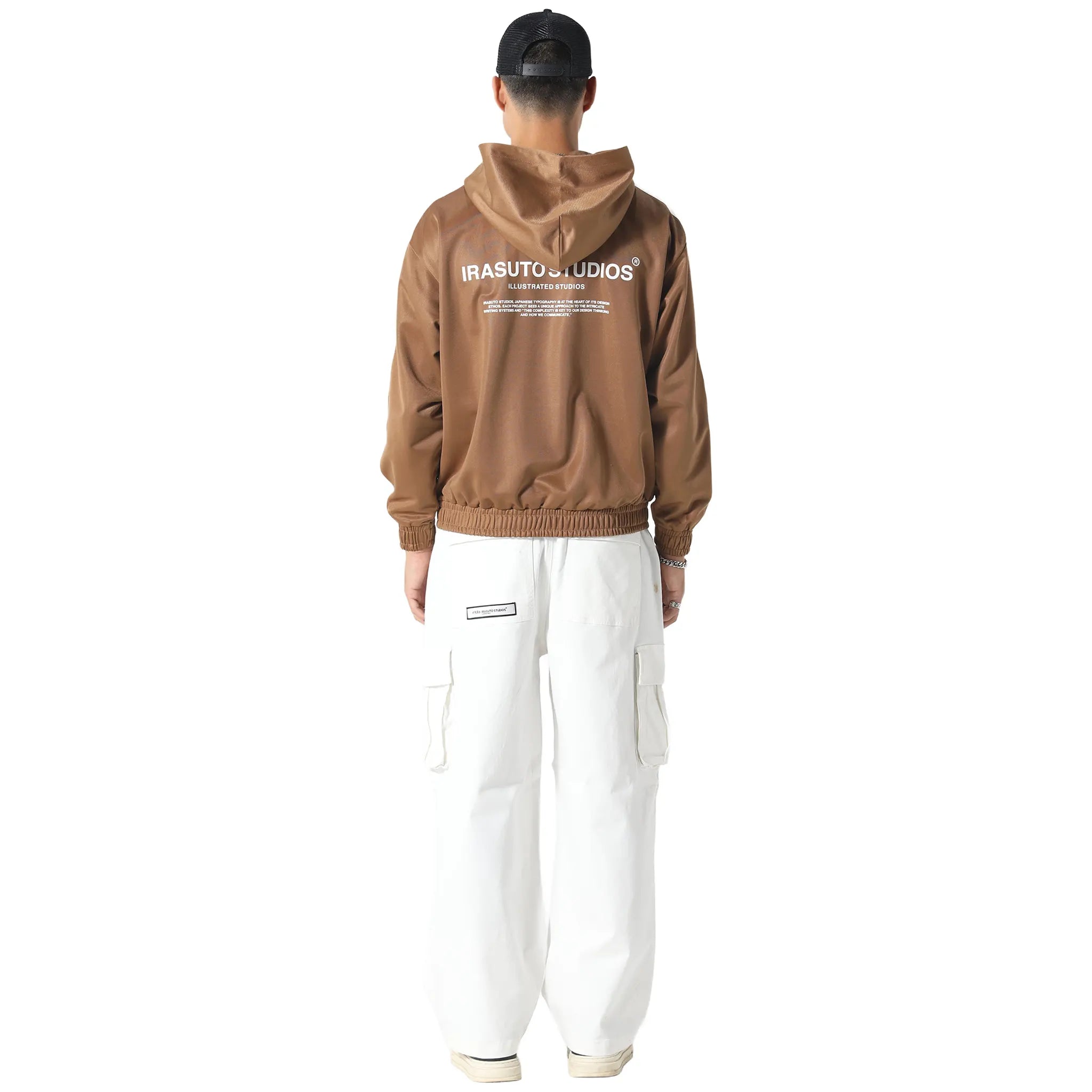 Back View of Irasuto Studios Tricote Tobacco Hoodie 5060615209538