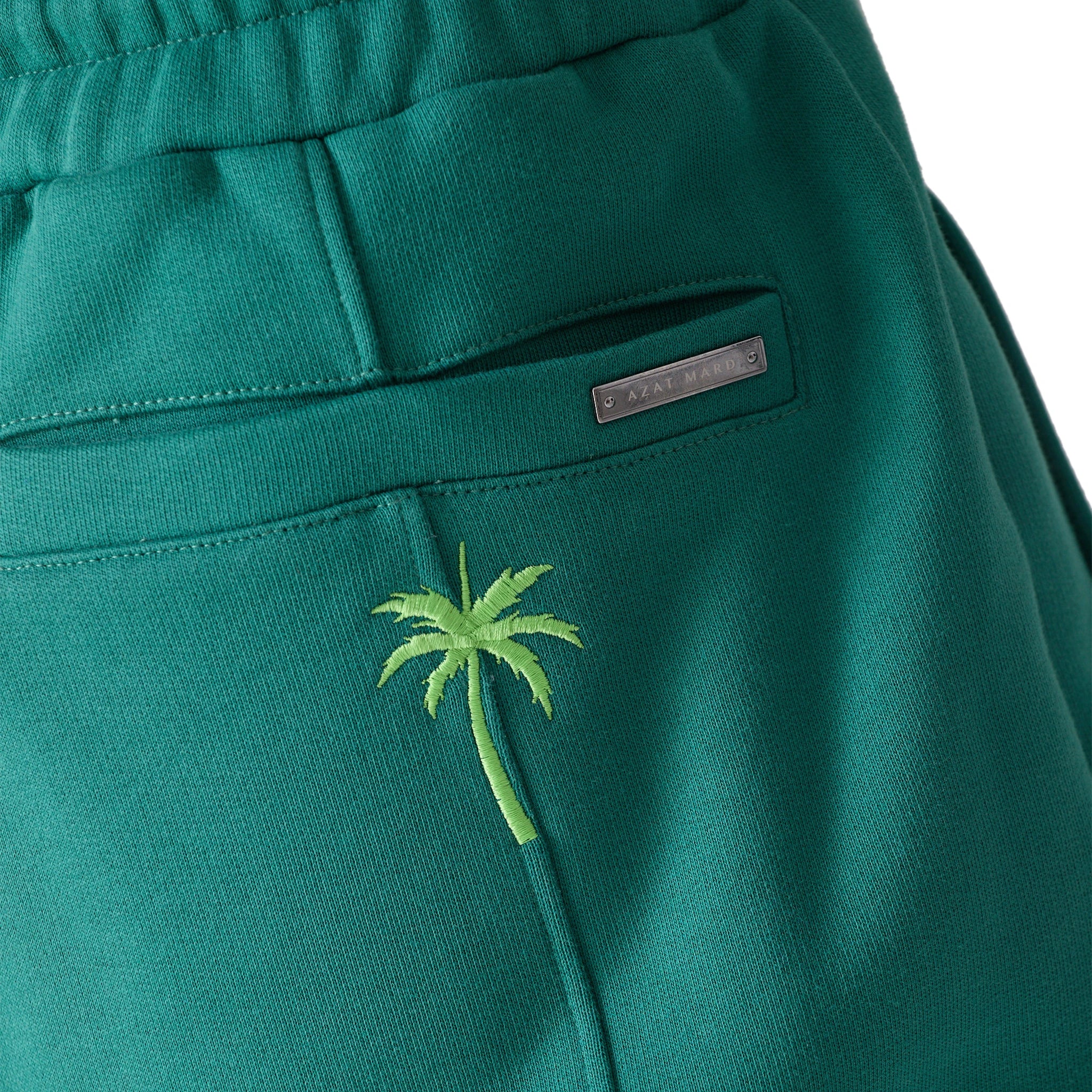 Back pocket View of Azat Mard Country Club Green Sweatpants