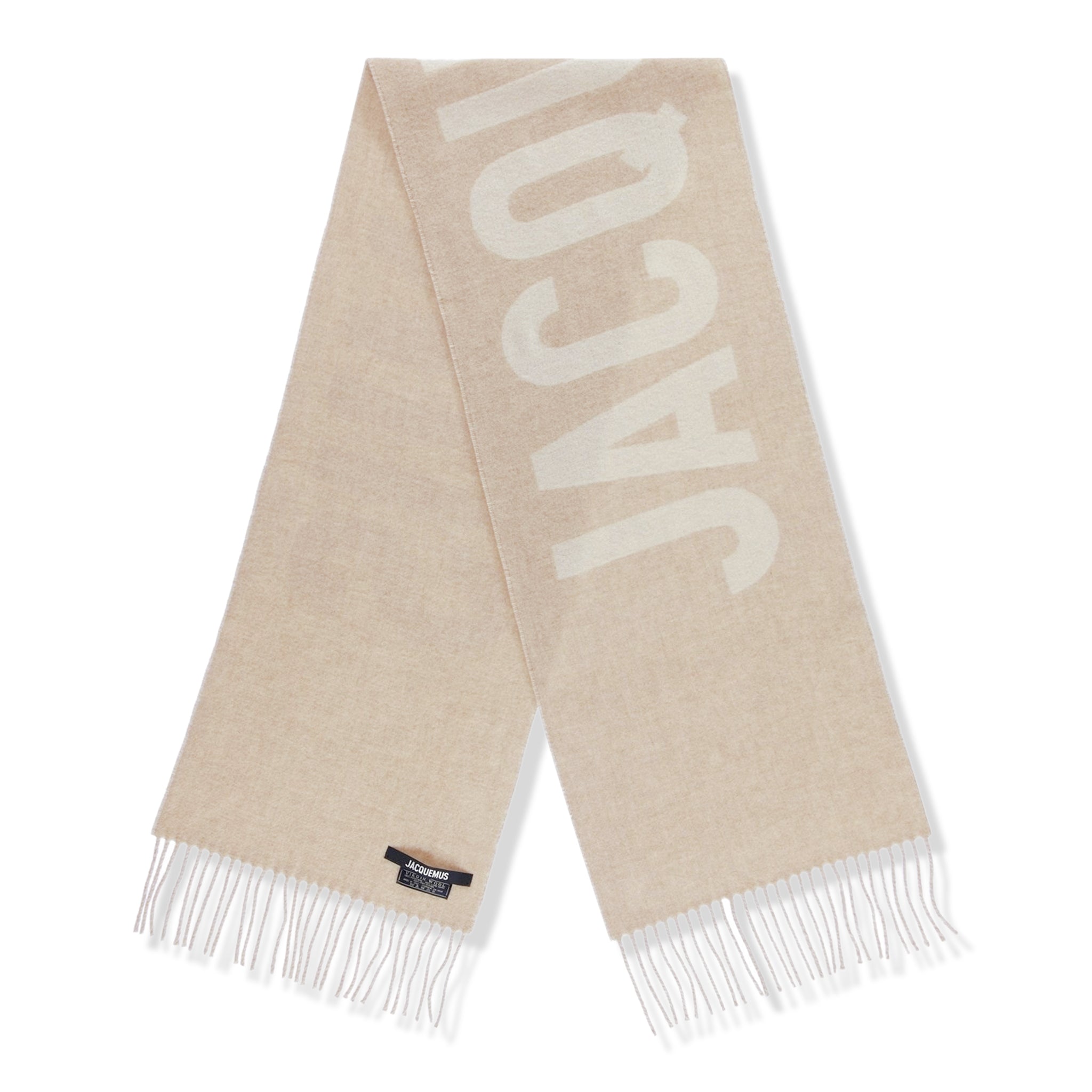 Front view of Jacquemus L'echarpe Multi-Beige Scarf 226AC435-5007-015