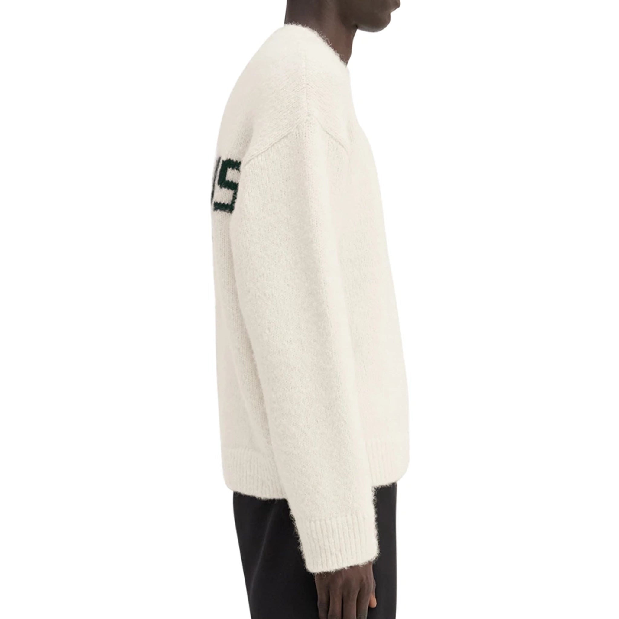 Model side view of Jacquemus La Maille Pavane Off-White Knit 236KN284-2329-110