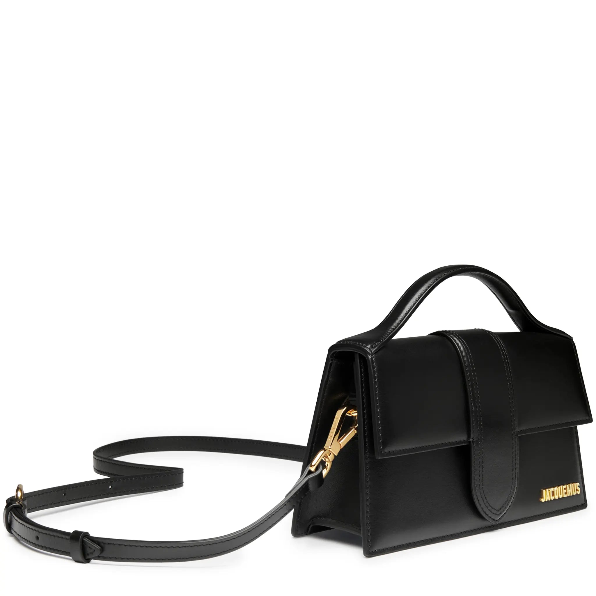 Side View of Jacquemus Large Bambino Black Crossbody Bag 213BA07-213 300990