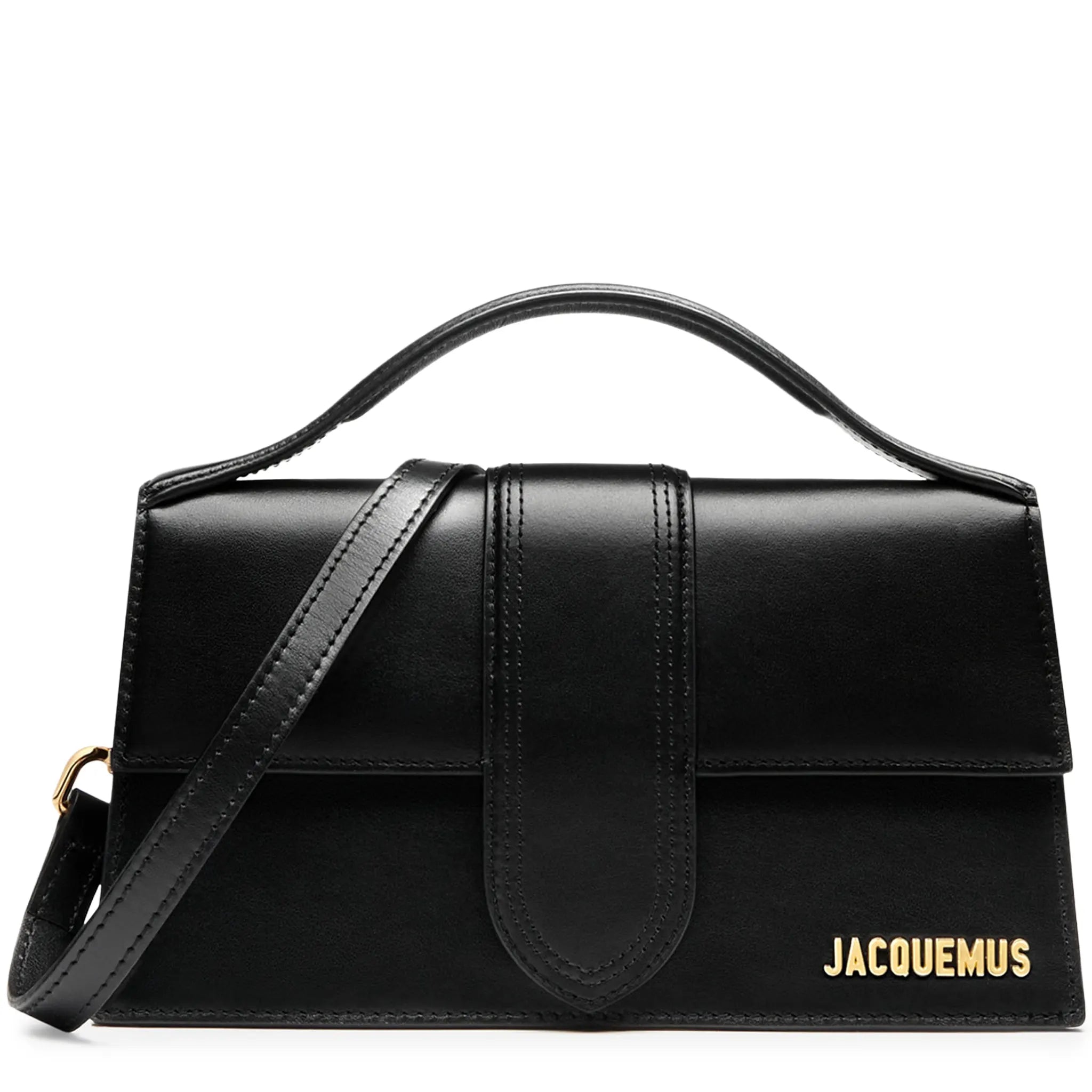 Front View of Jacquemus Large Bambino Black Crossbody Bag 213BA07-213 300990