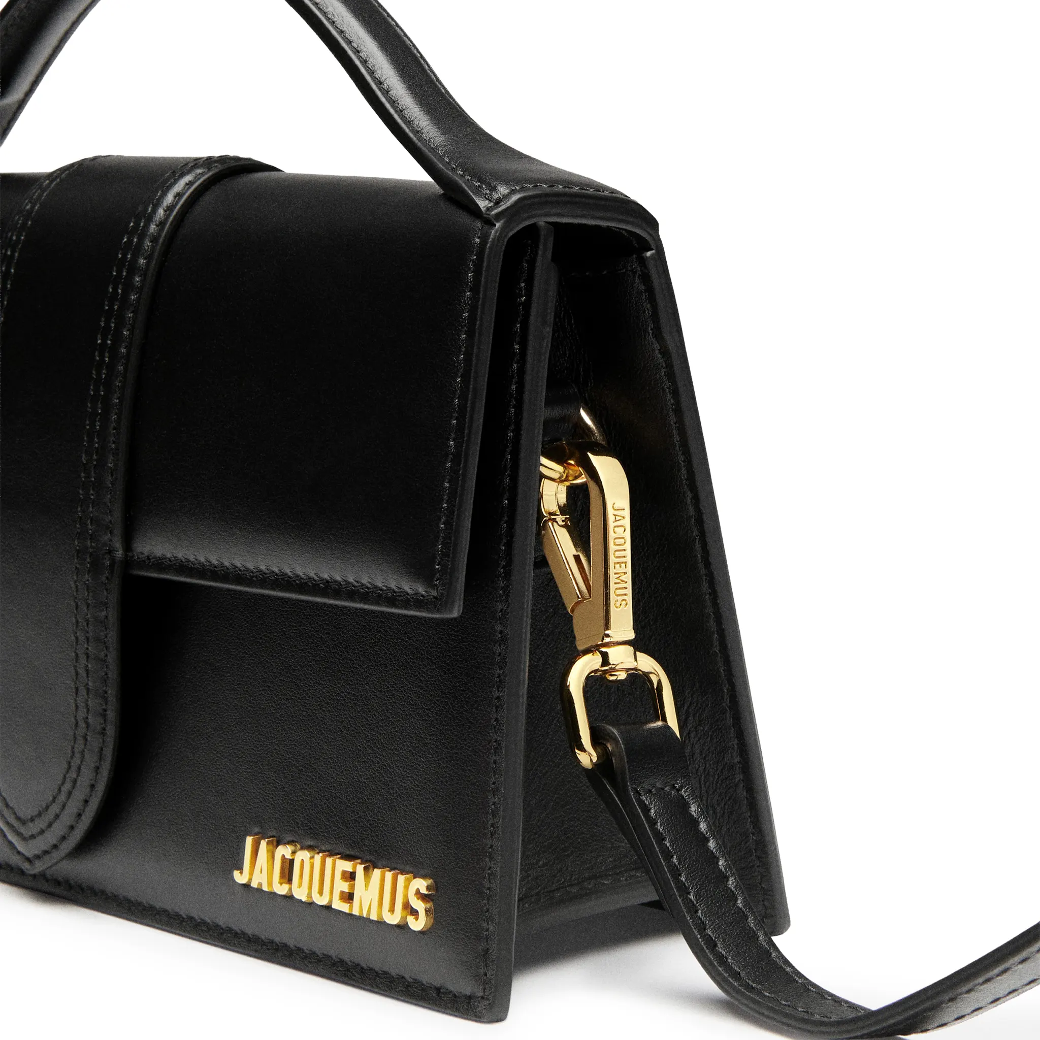 Side View of Jacquemus Large Bambino Black Crossbody Bag 213BA07-213 300990