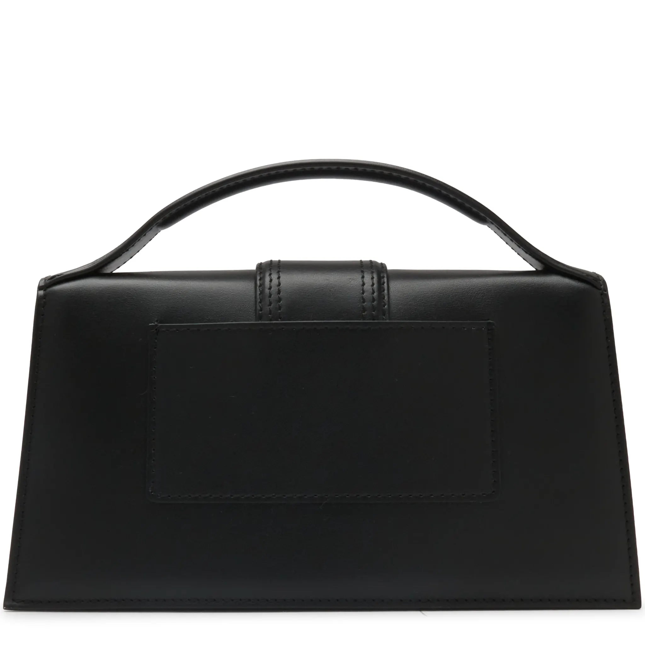 Back View of Jacquemus Large Bambino Black Crossbody Bag (Minor Dents)