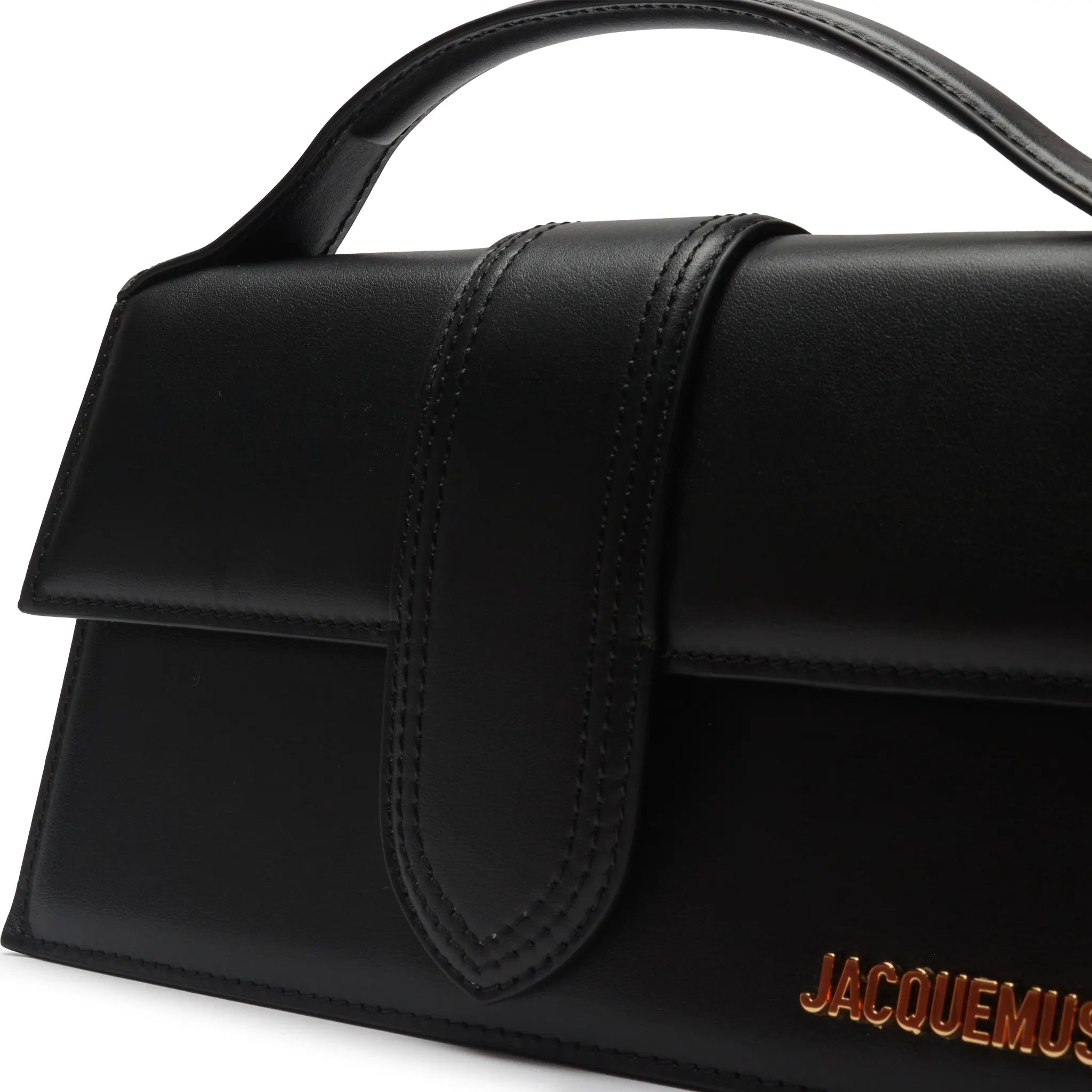 Detailed View of Jacquemus Large Bambino Black Crossbody Bag (Minor Dents)