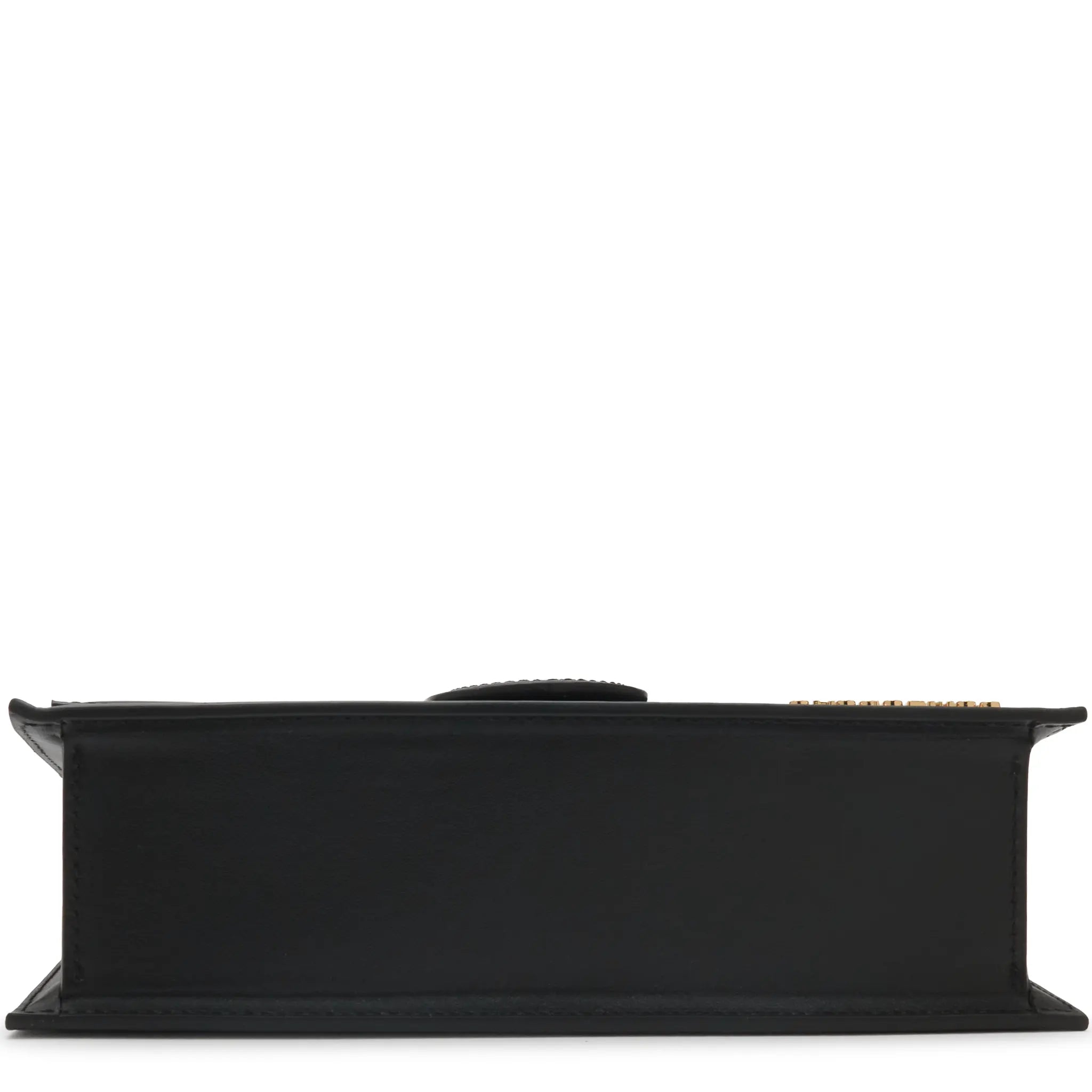 Lower View of Jacquemus Large Bambino Black Crossbody Bag (Minor Dents)