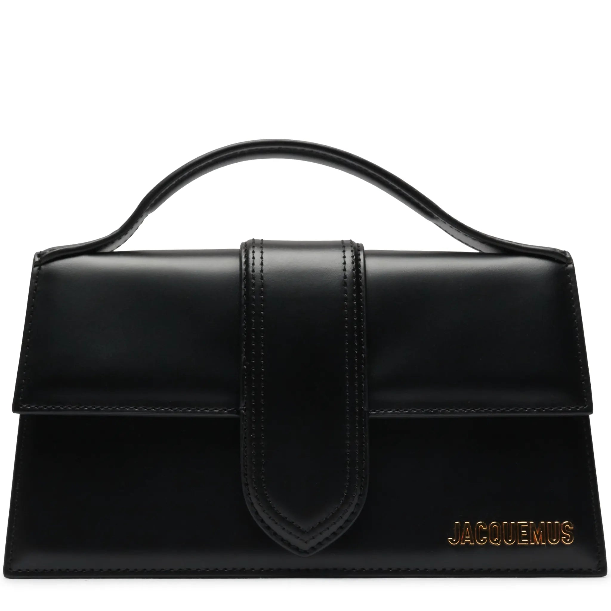 Front View of Jacquemus Large Bambino Black Crossbody Bag (Minor Leather Damaged) 213BA07-213 300990