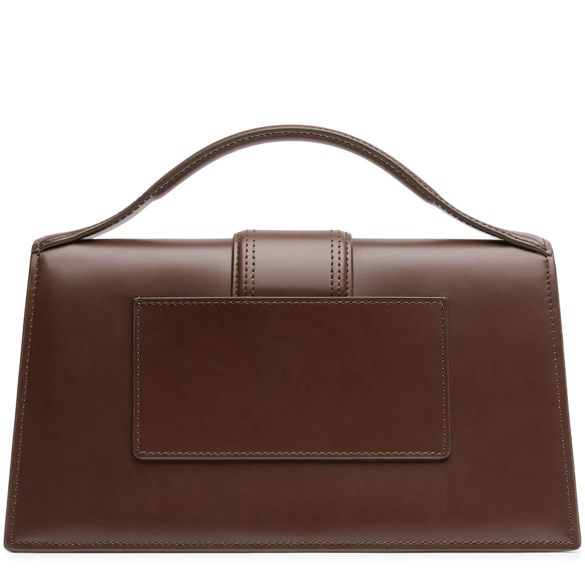 Back View of Jacquemus Large Bambino Brown Crossbody Bag BAW00007BC01A01850