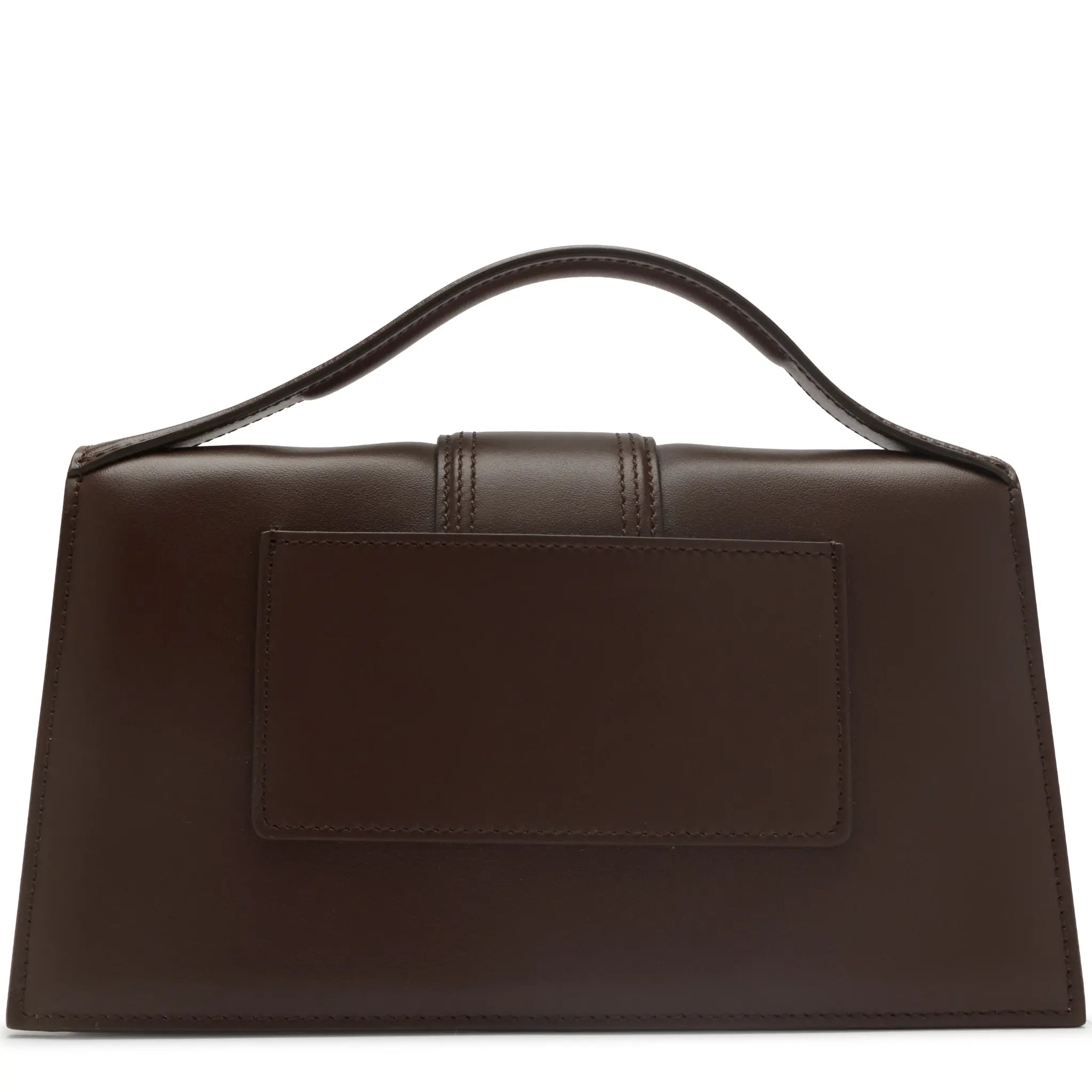 Back View of Jacquemus Large Bambino Dark Brown Crossbody Bag (Minor Dented)