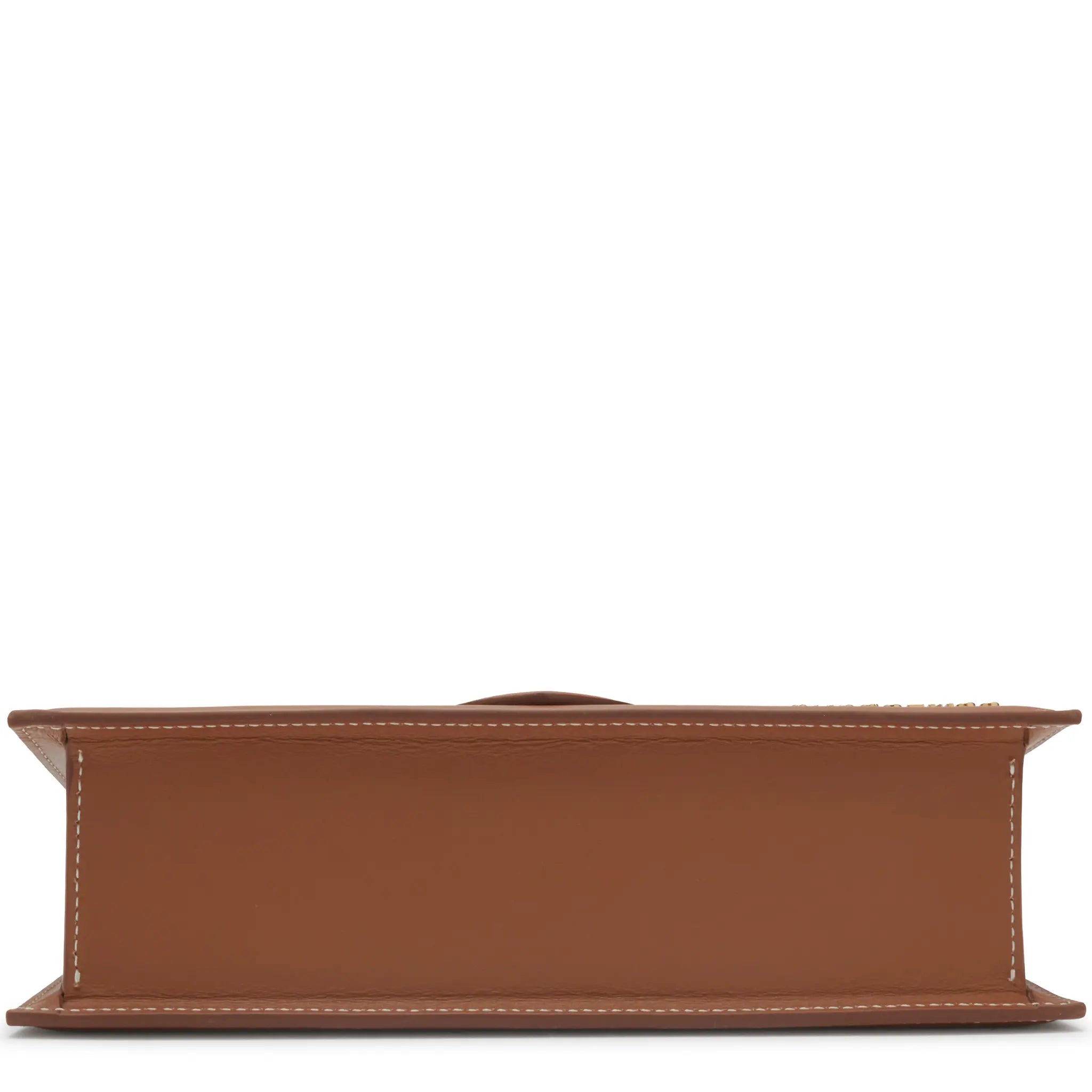 Lower View of Jacquemus Large Bambino Light Brown Crossbody Bag (Minor Dents) BAW00007AC01C04811