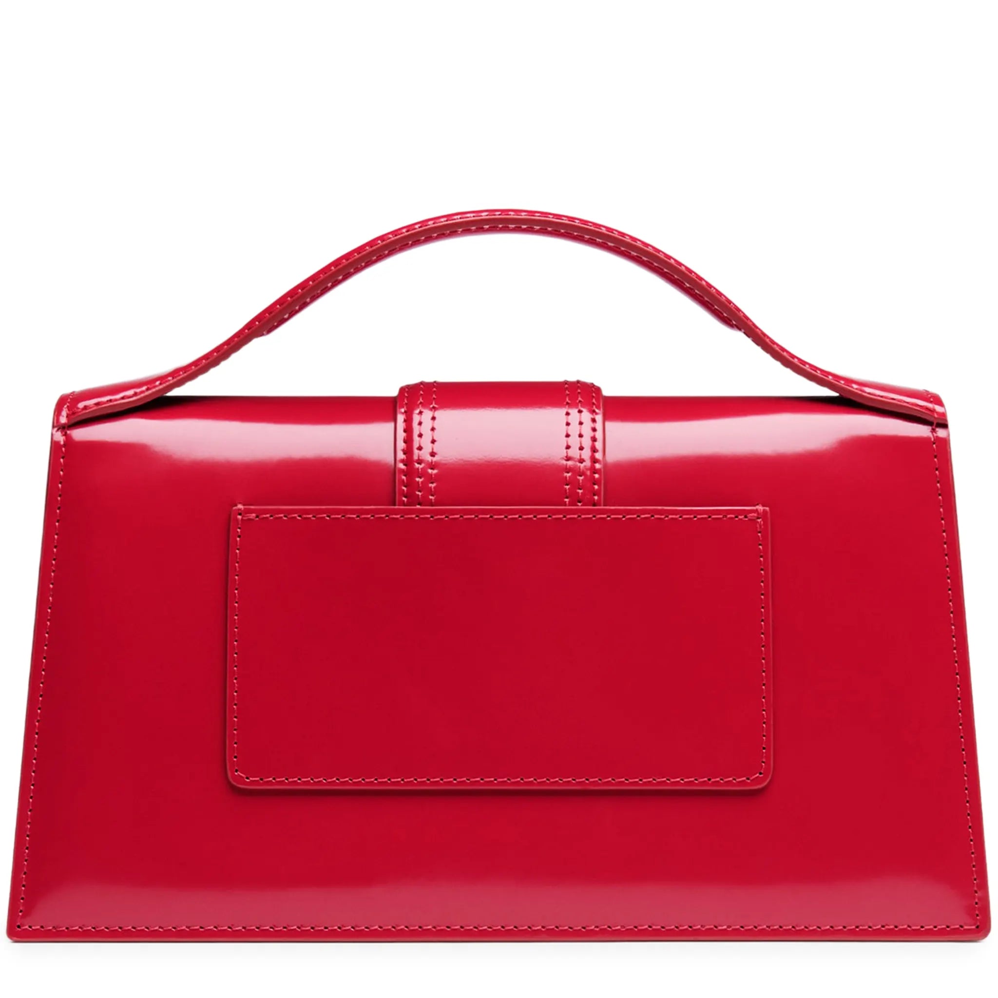 Back View of Jacquemus Large Bambino Red Crossbody Bag BAW00007AC18A01470