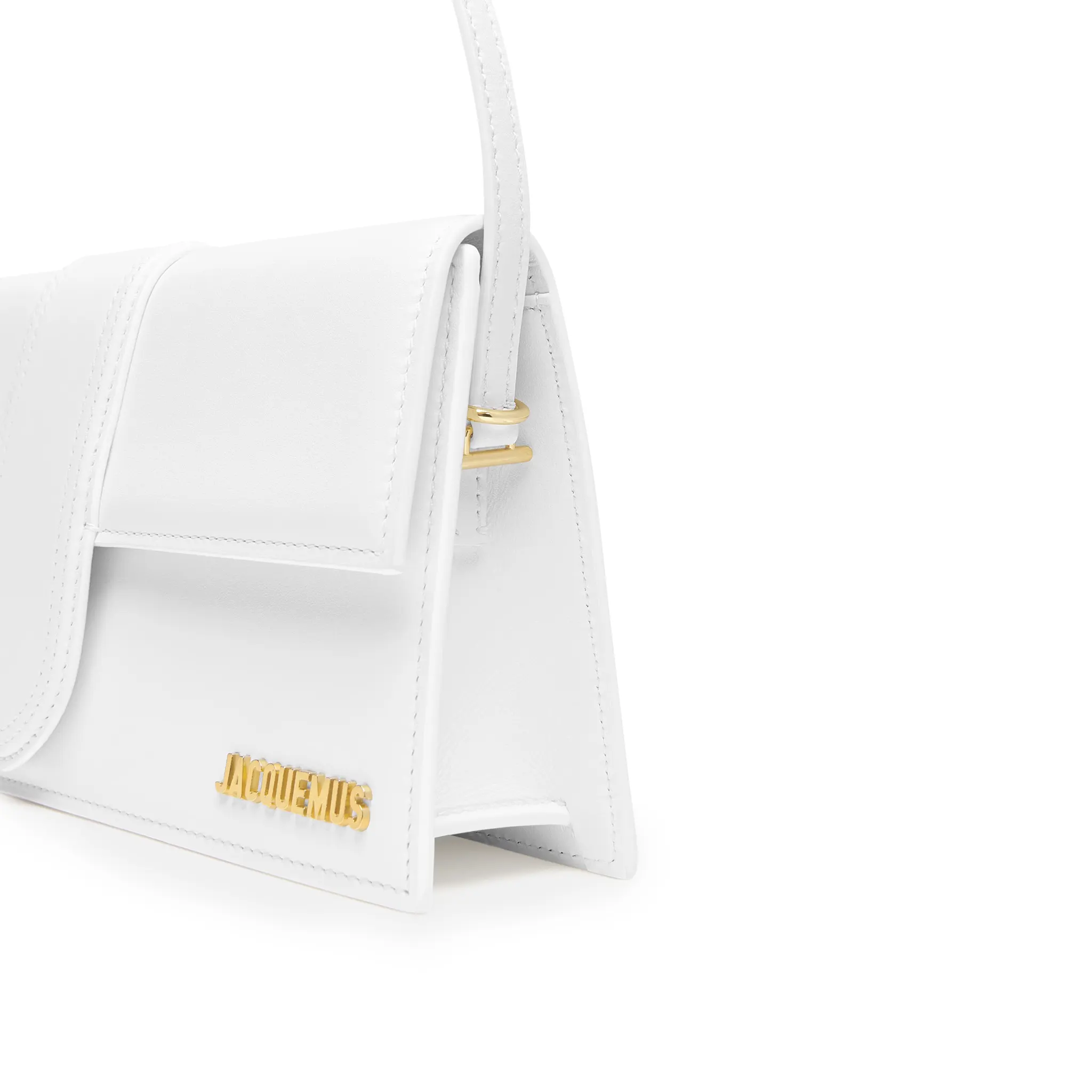 Detail view of Jacquemus Le Bambino Long Flap White Shoulder Bag 221BA013-3060-100