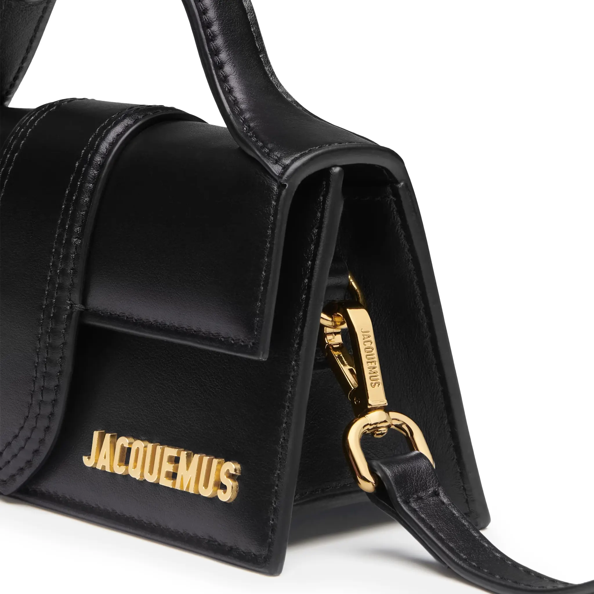 Side view of Jacquemus Le Bambino Small Black Crossbody Bag 213BA006-3000-990