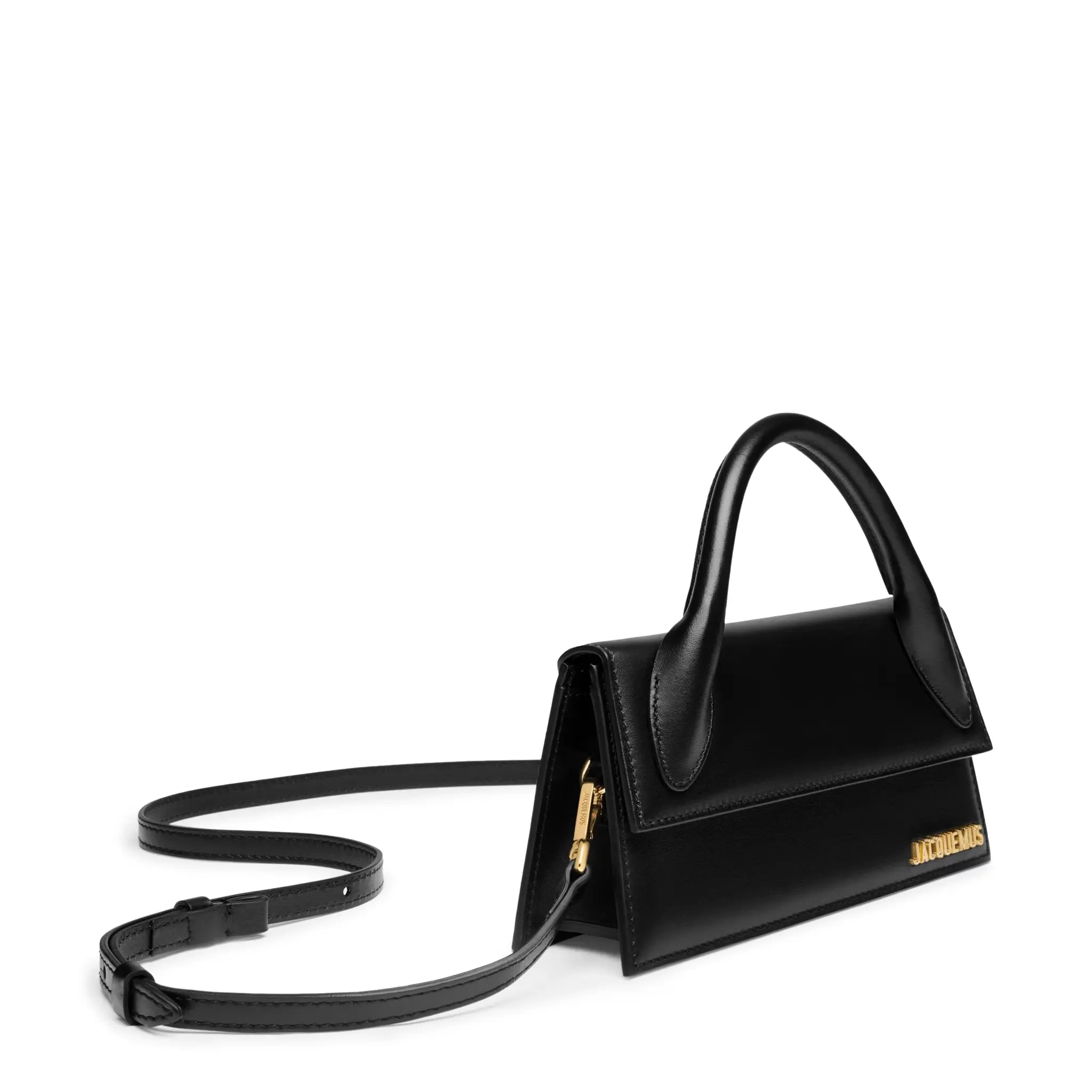 Detail view of Jacquemus Le Chiquito Long Leather Black Handbag 213BA004-3000-990