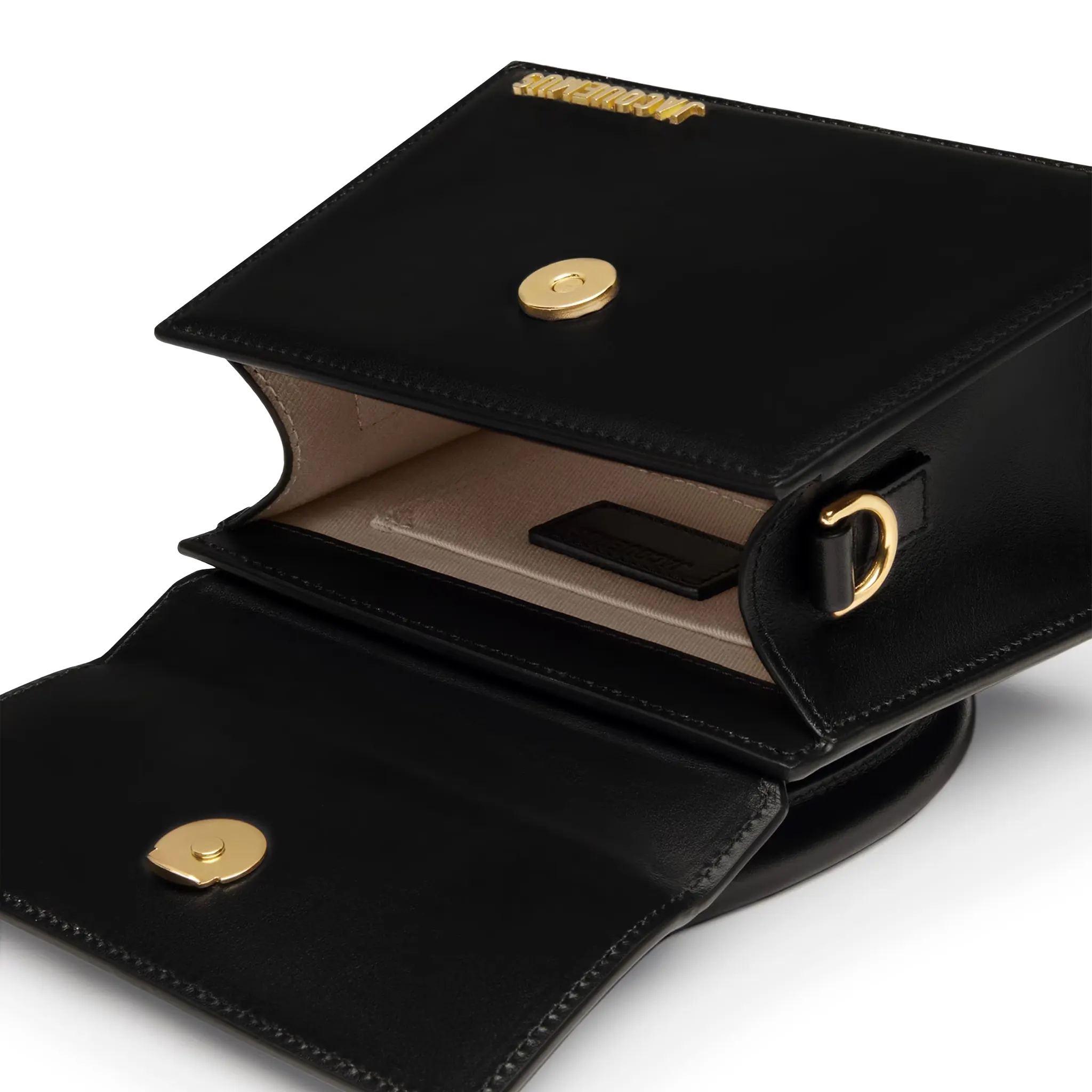 Inside view of Jacquemus Le Chiquito Moyen Black Handbag 213BA002-3000-990