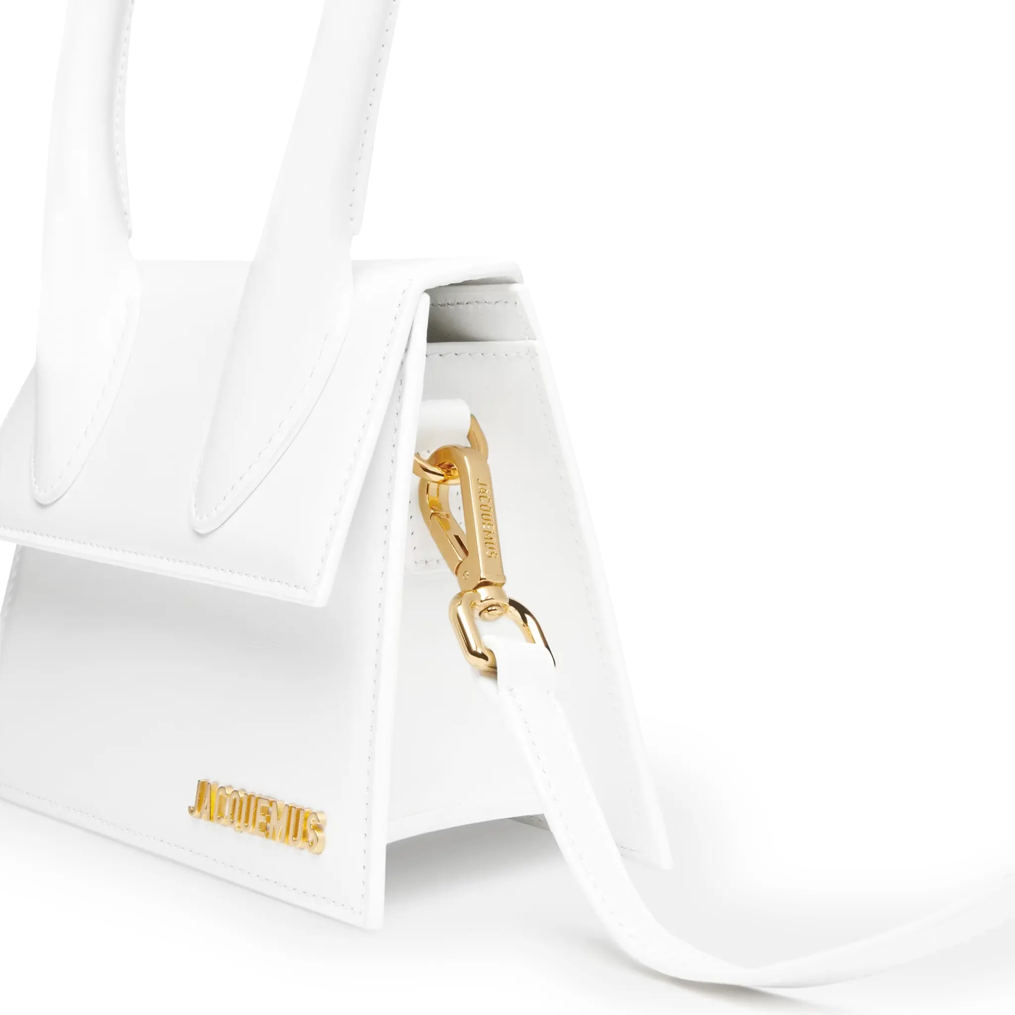 Detail view of Jacquemus Le Chiquito Moyen White Handbag 213BA002-3000-100