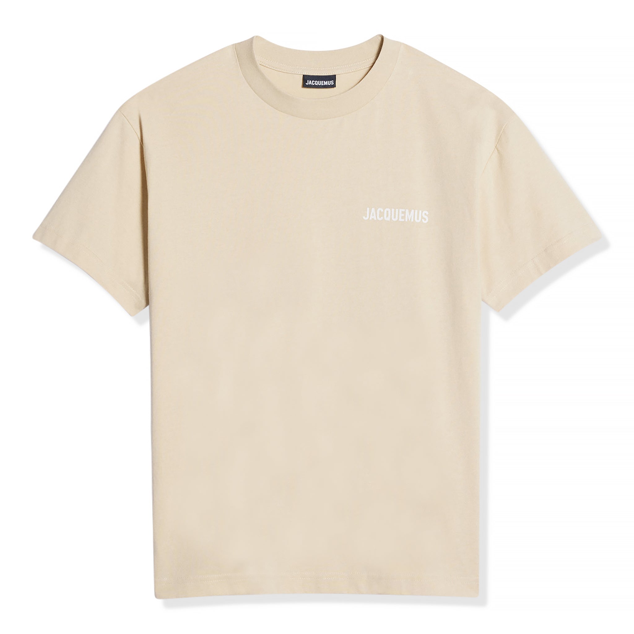 Front view of Jacquemus Logo T Shirt Light Beige 216JS207-2480-130