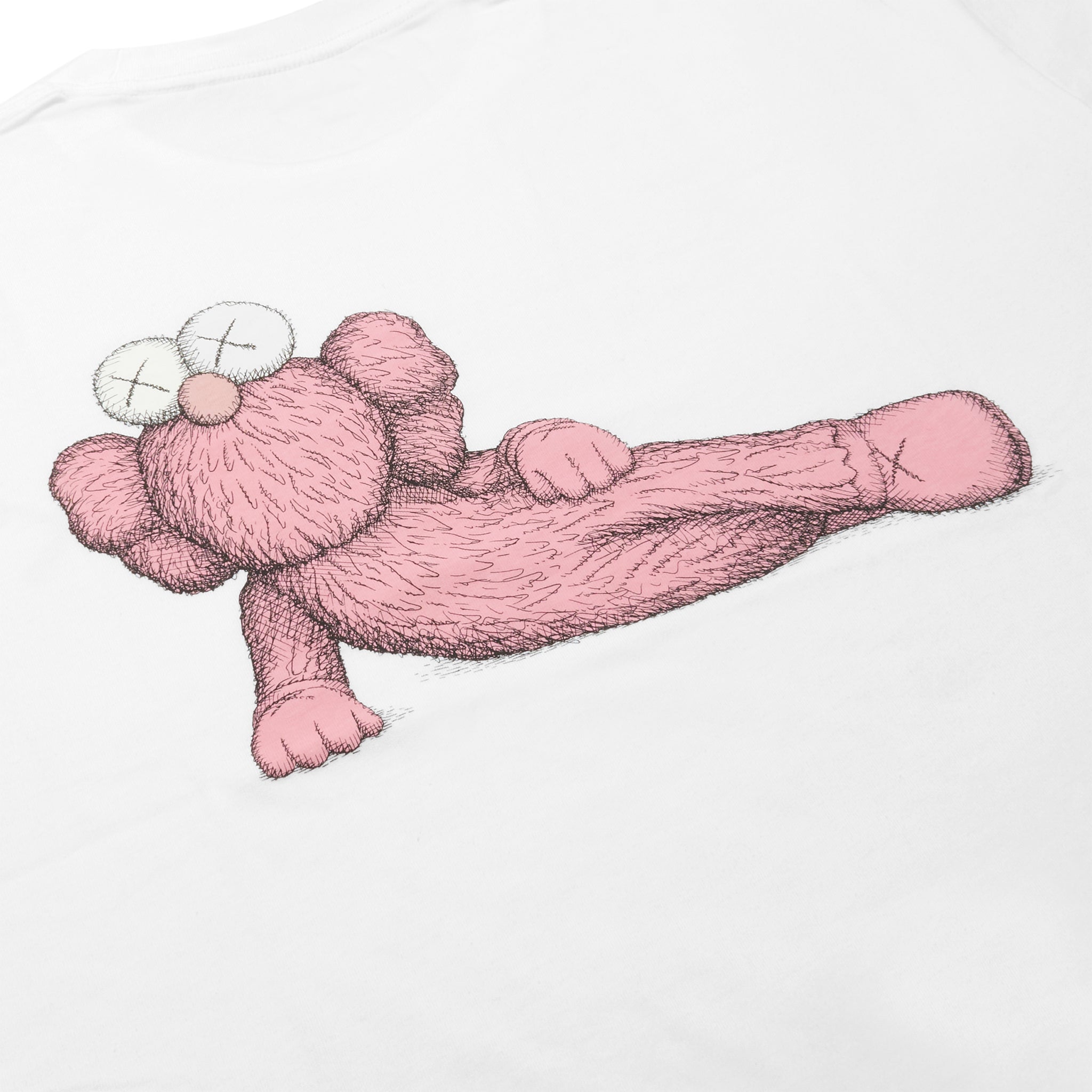 Back logo view of Kaws X Uniqlo Ut Graphic White T Shirt 467774