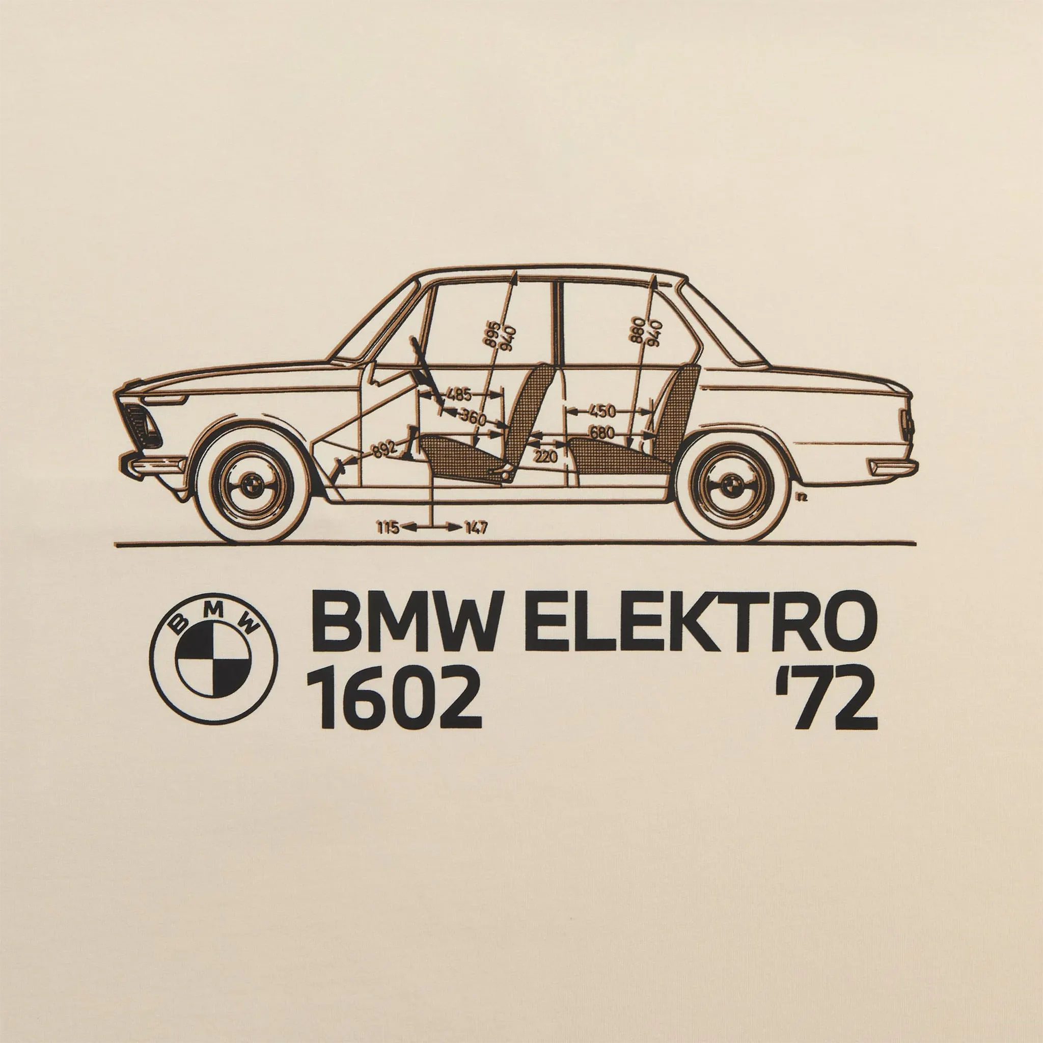Detailed View of Kith For BMW M1 Schematic Pocket Sandrift T-Shirt KHMG030039-104