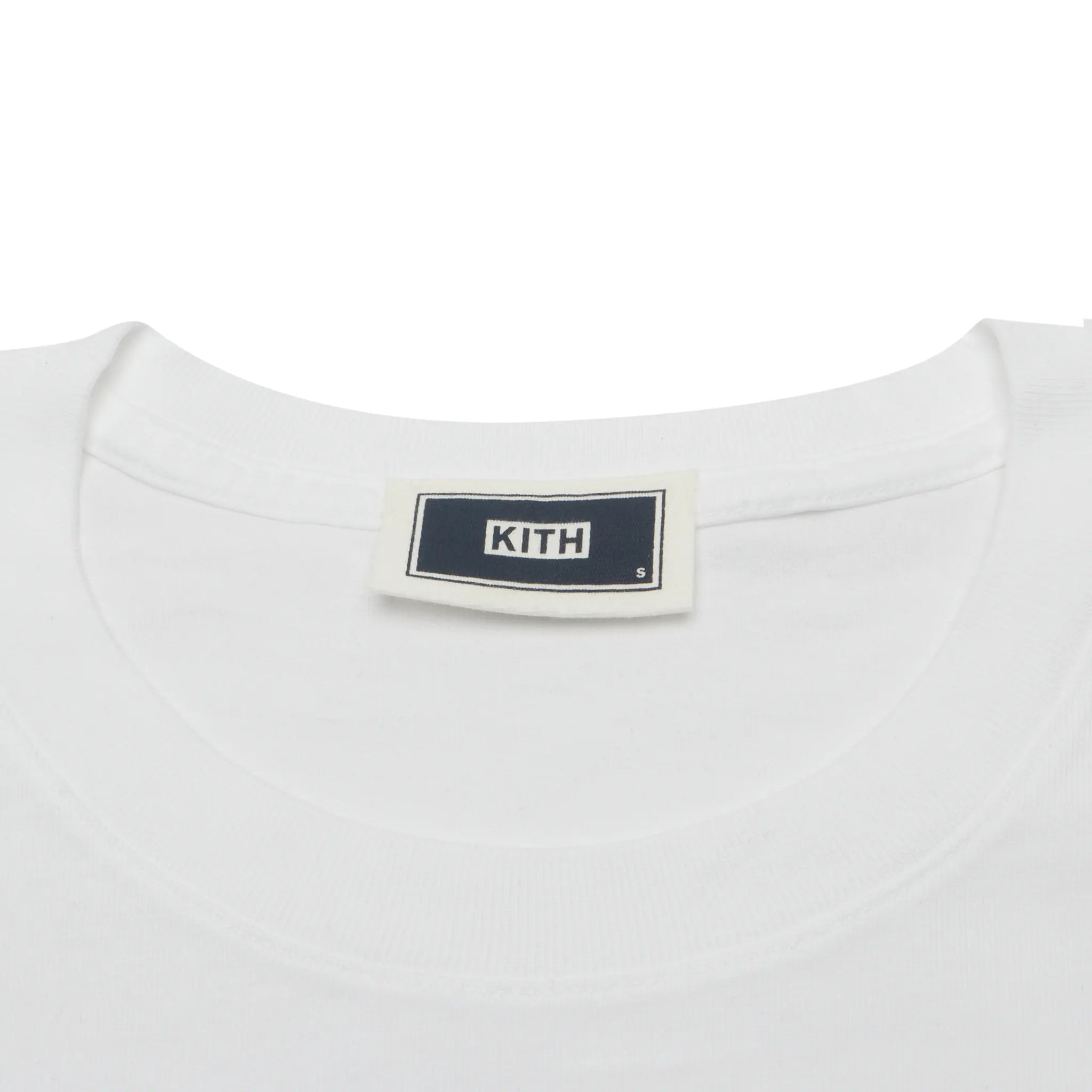 Neck View of Kith Just Us Quote White T-Shirt KHMG030023-101
