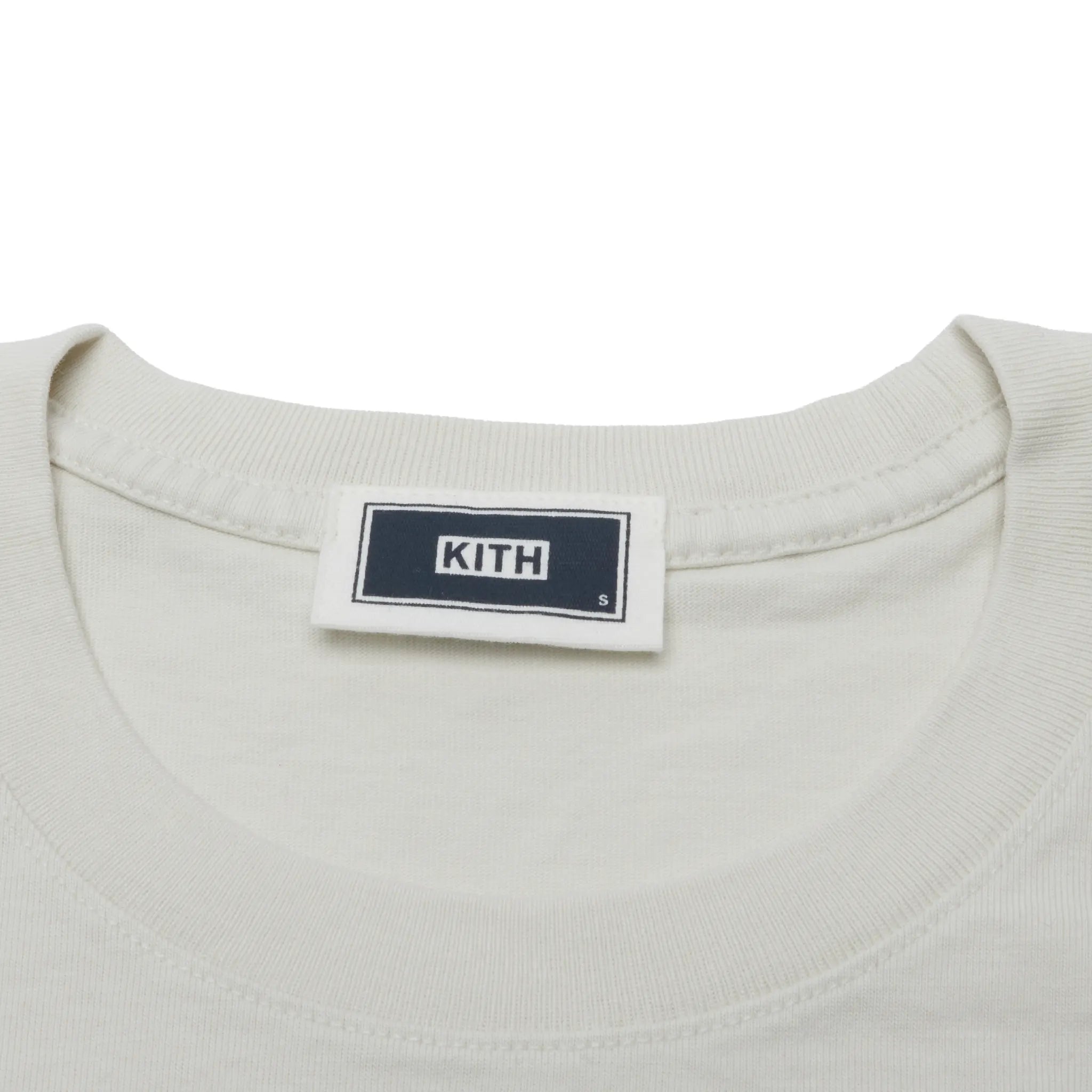 Detailed Neck View of Kith K&K Caviar Chalk T-Shirt