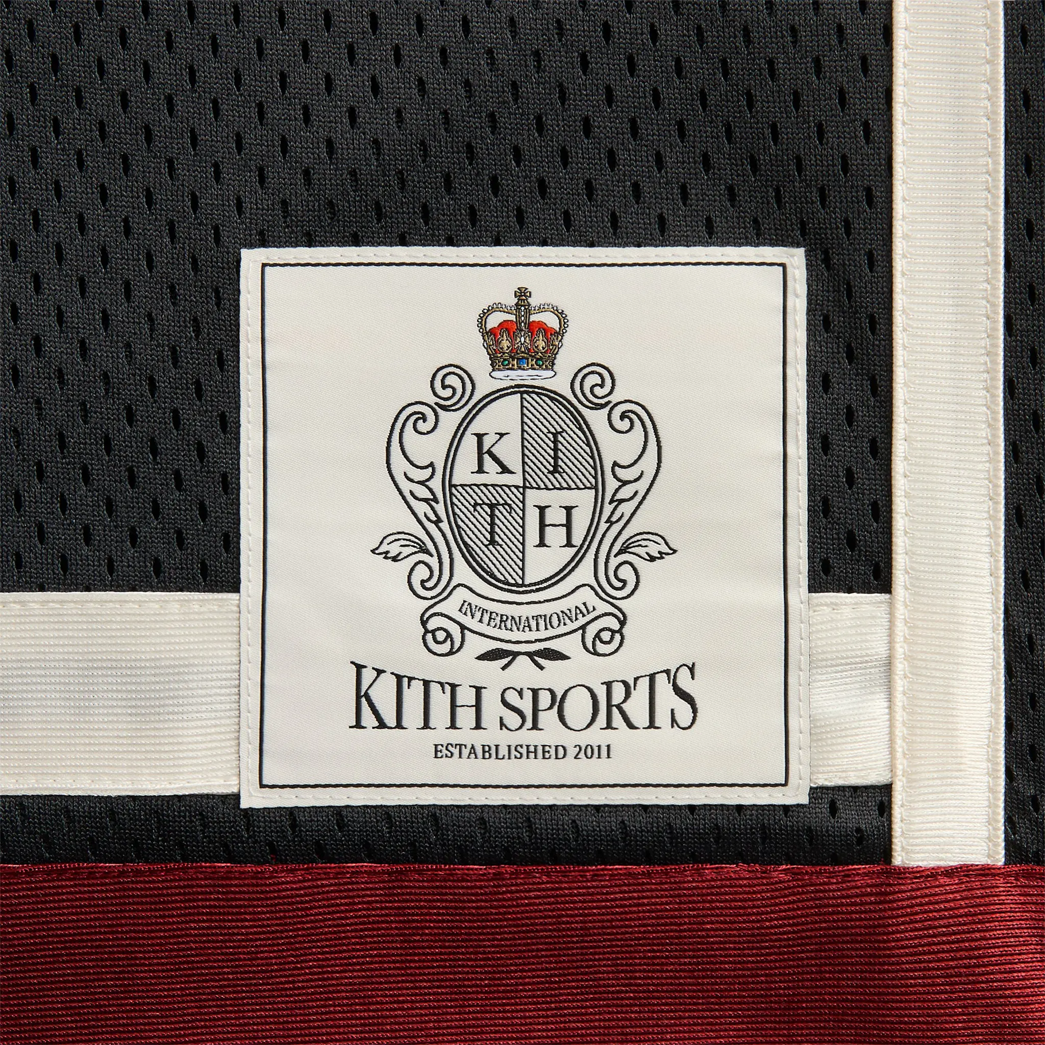 Detailed View of Kith Mesh Leon Black Jersey KHM032703