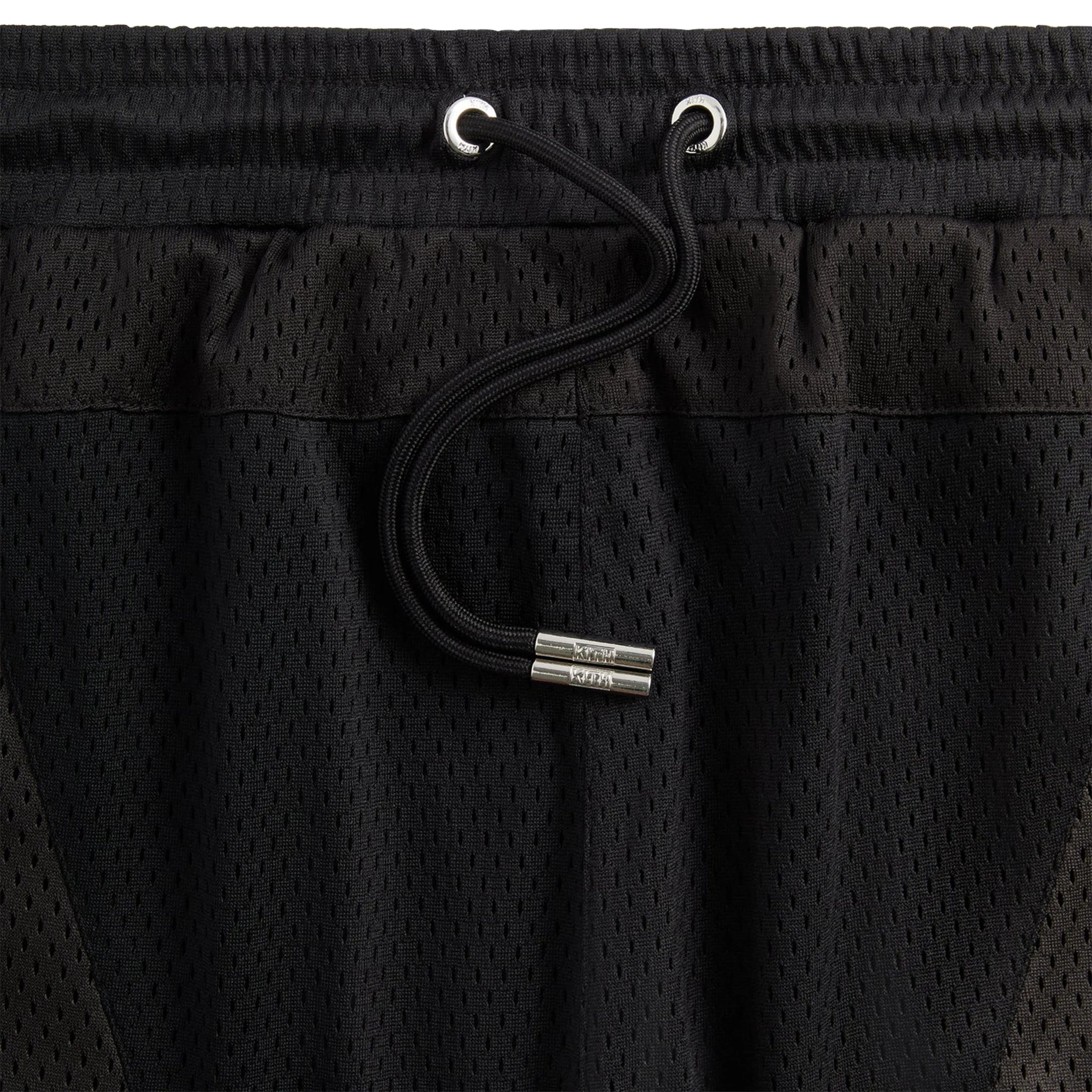 Close up of Kith Mesh Turbo Shorts Black
