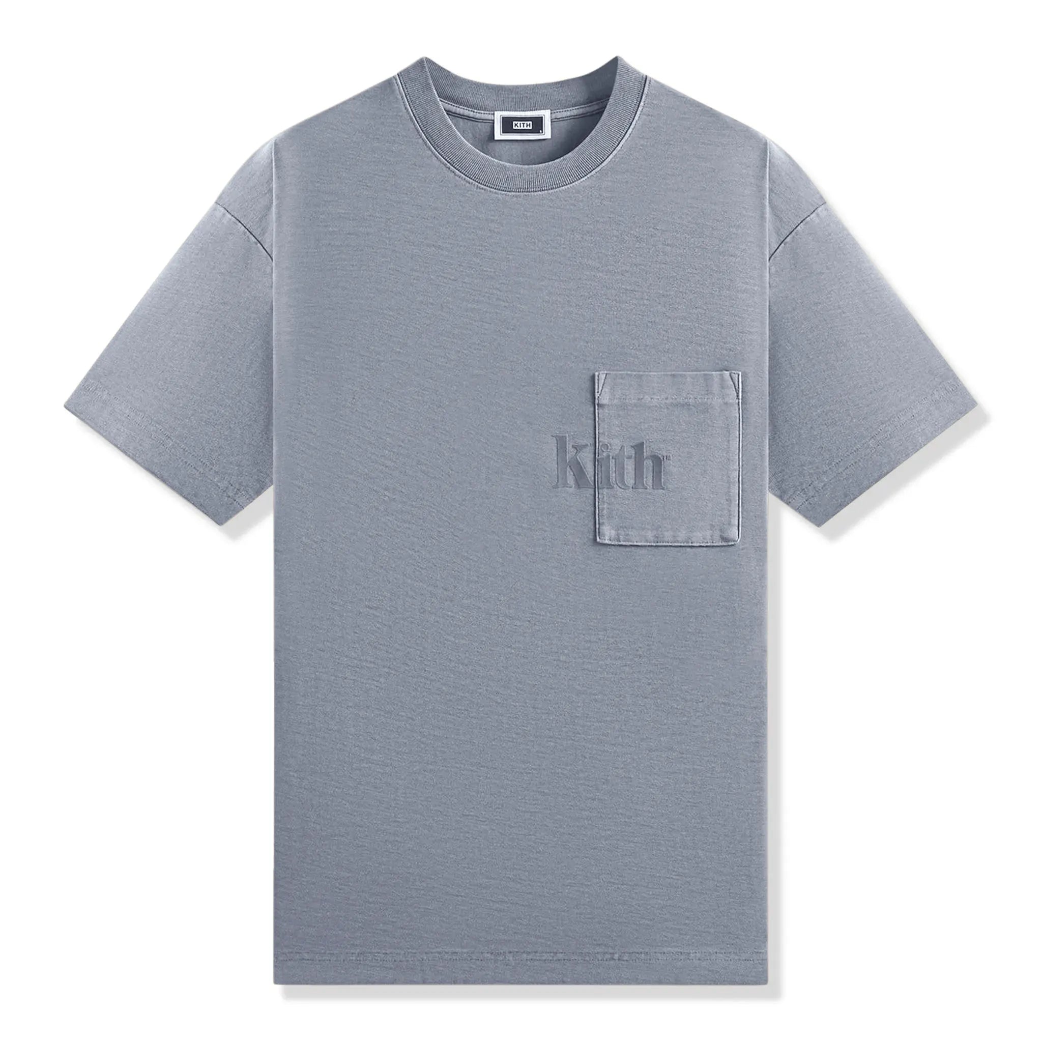 Front View of Kith Quinn Light Indigo T Shirt KHM031086 415