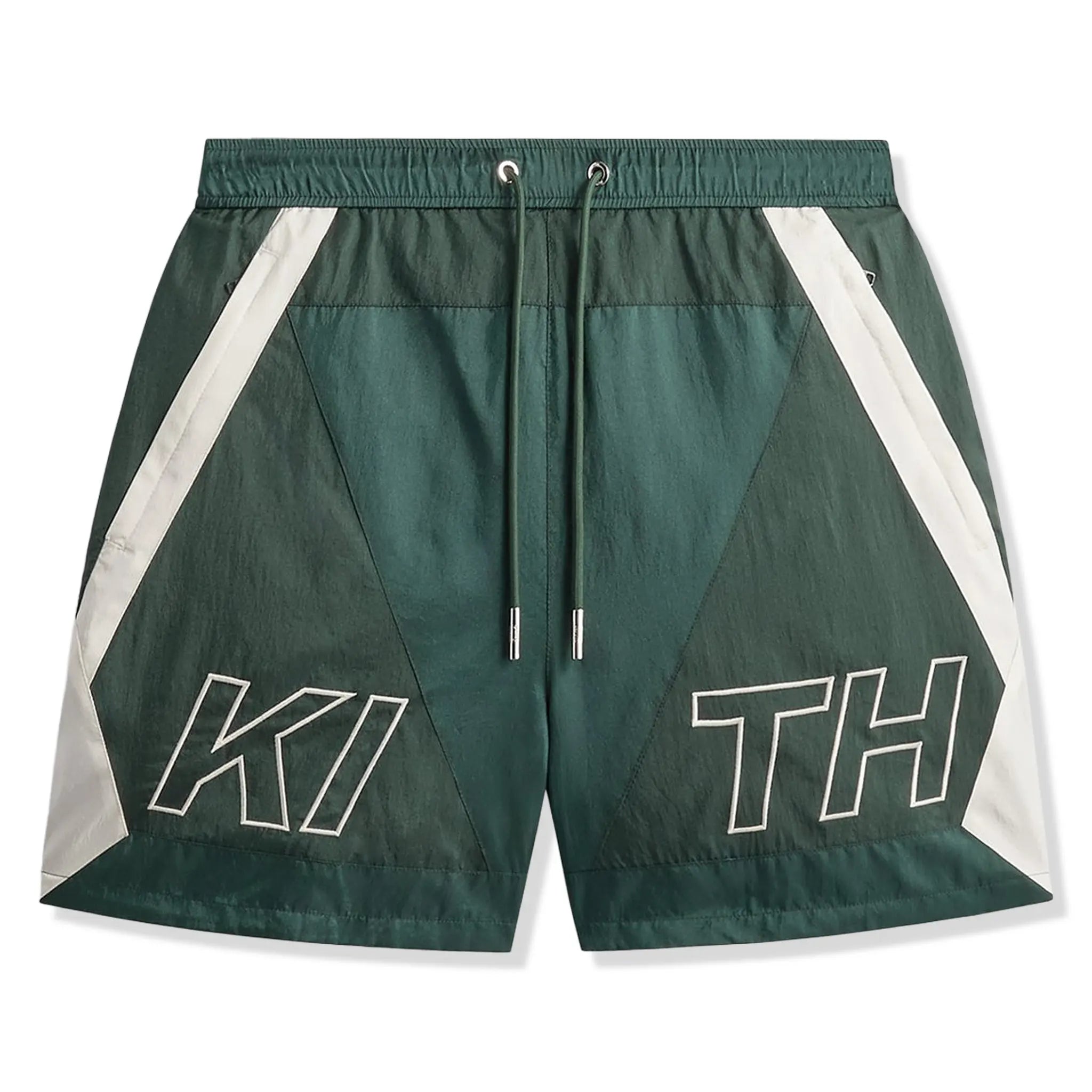 Front View of Kith Washed Nylon Turbo Chronicle Shorts KHM061279-329