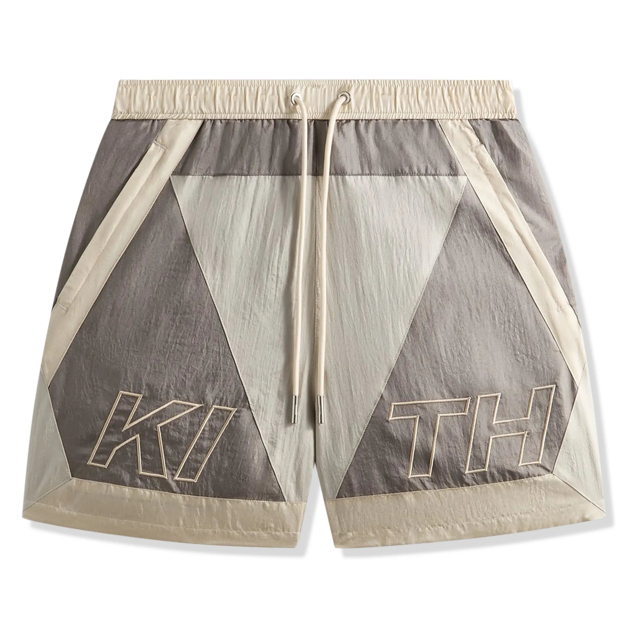 Front View of Kith Washed Nylon Turbo Hallow ShortsKHM061279-103