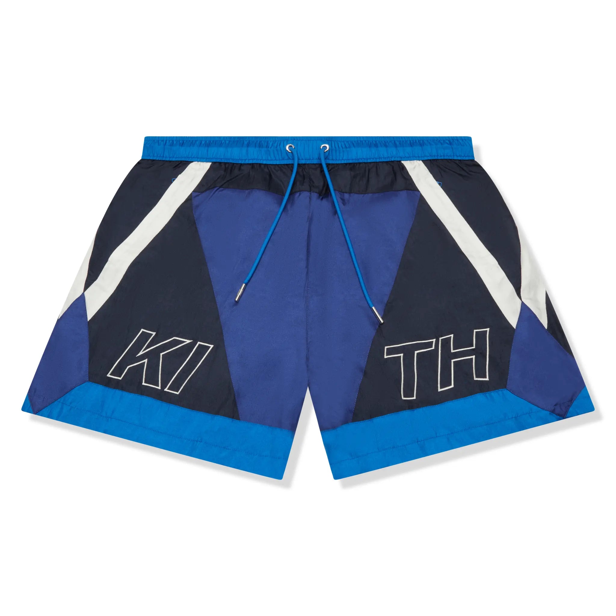 Front View of Kith Washed Nylon Turbo Layer Shorts KHM061279-458