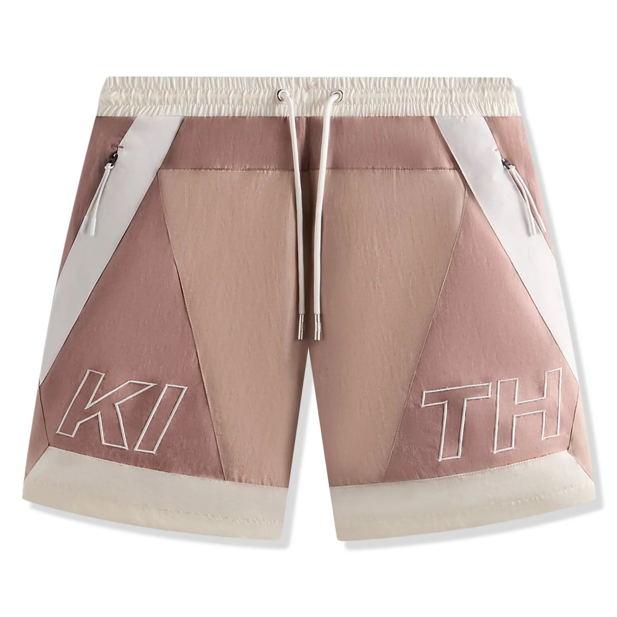 Front View of Kith Washed Turbo Dusty Mauve Shorts KHM060983-603