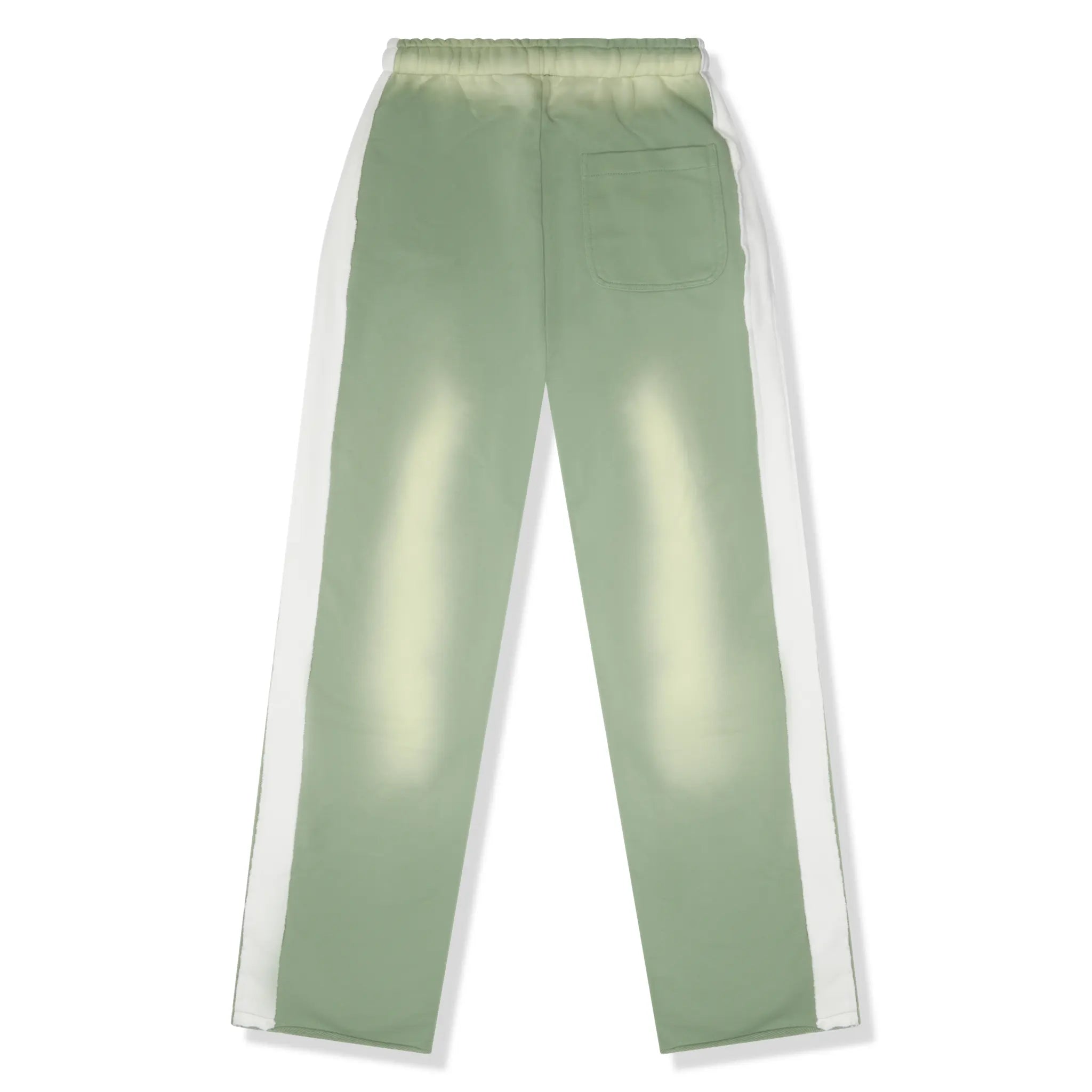 Back View of Last Lesson Washed Applique Green Joggers