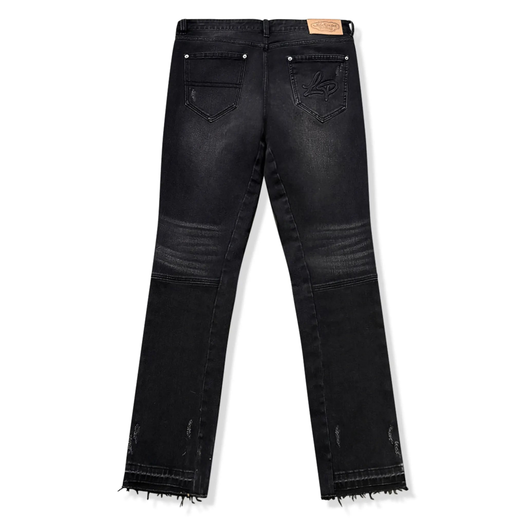 Back View of Légende Paris Classico Washed Black Jeans