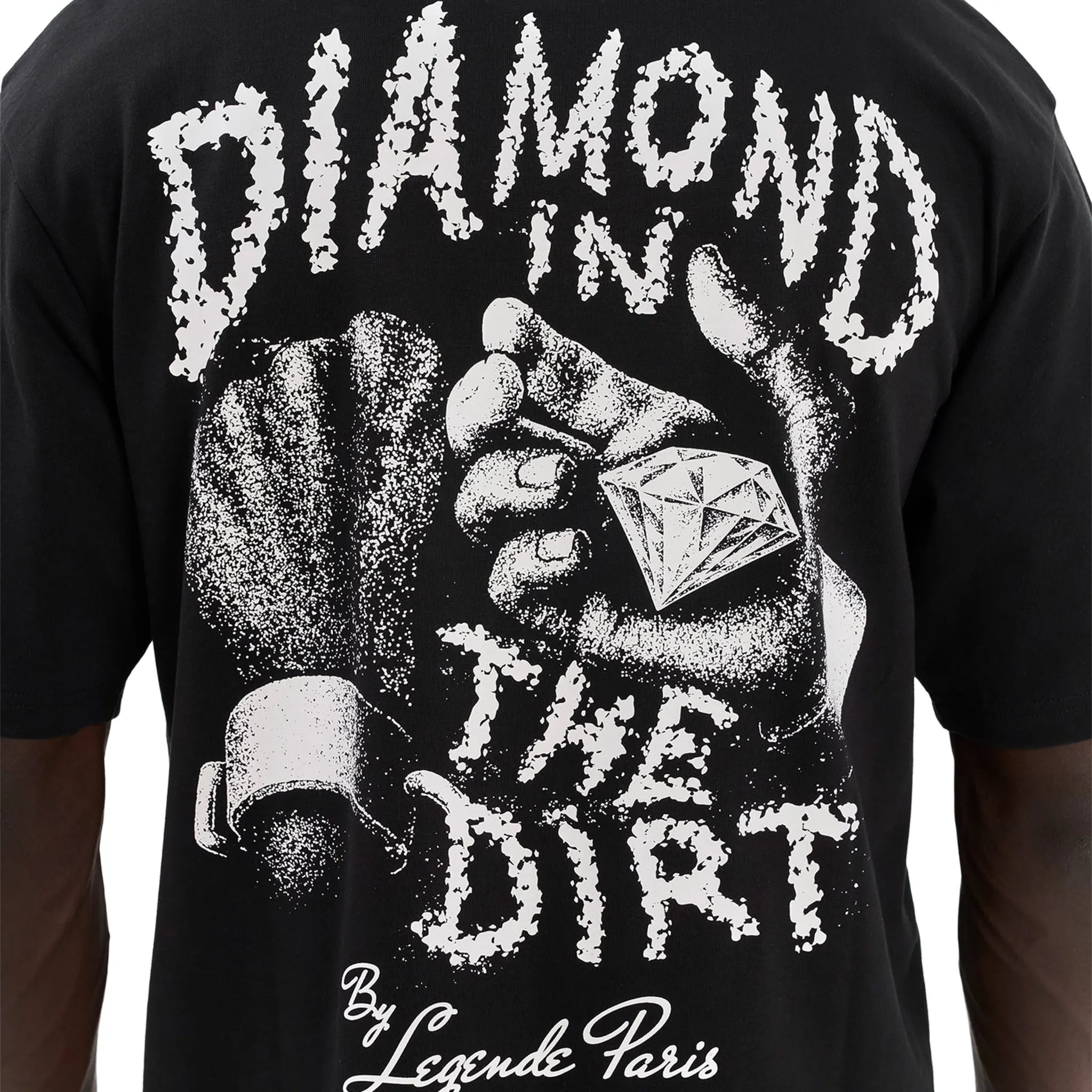 Detailed View of Legende Paris Diamond Black T-Shirt