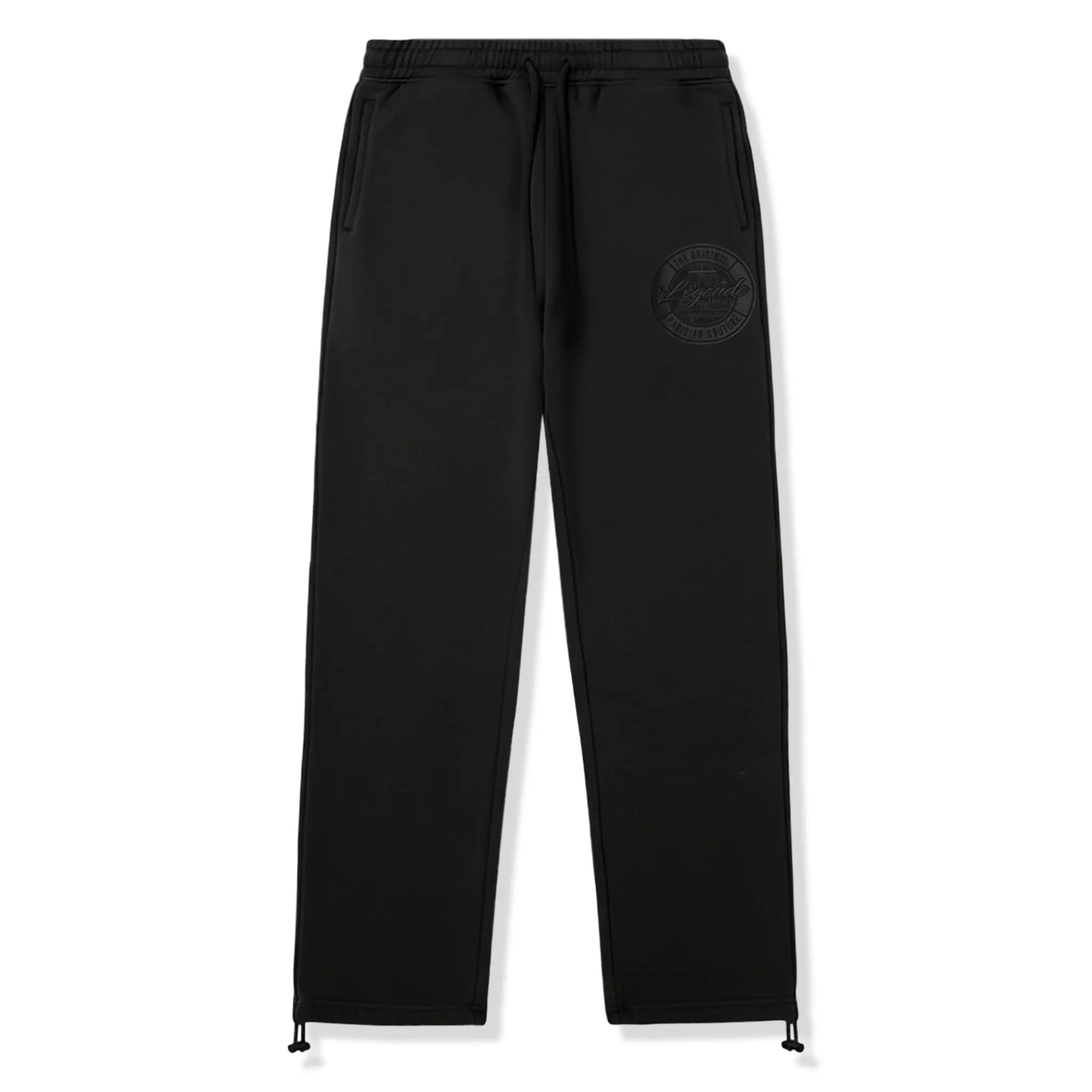 Front View of Légende Paris Og Black Sweatpants LPPNT079