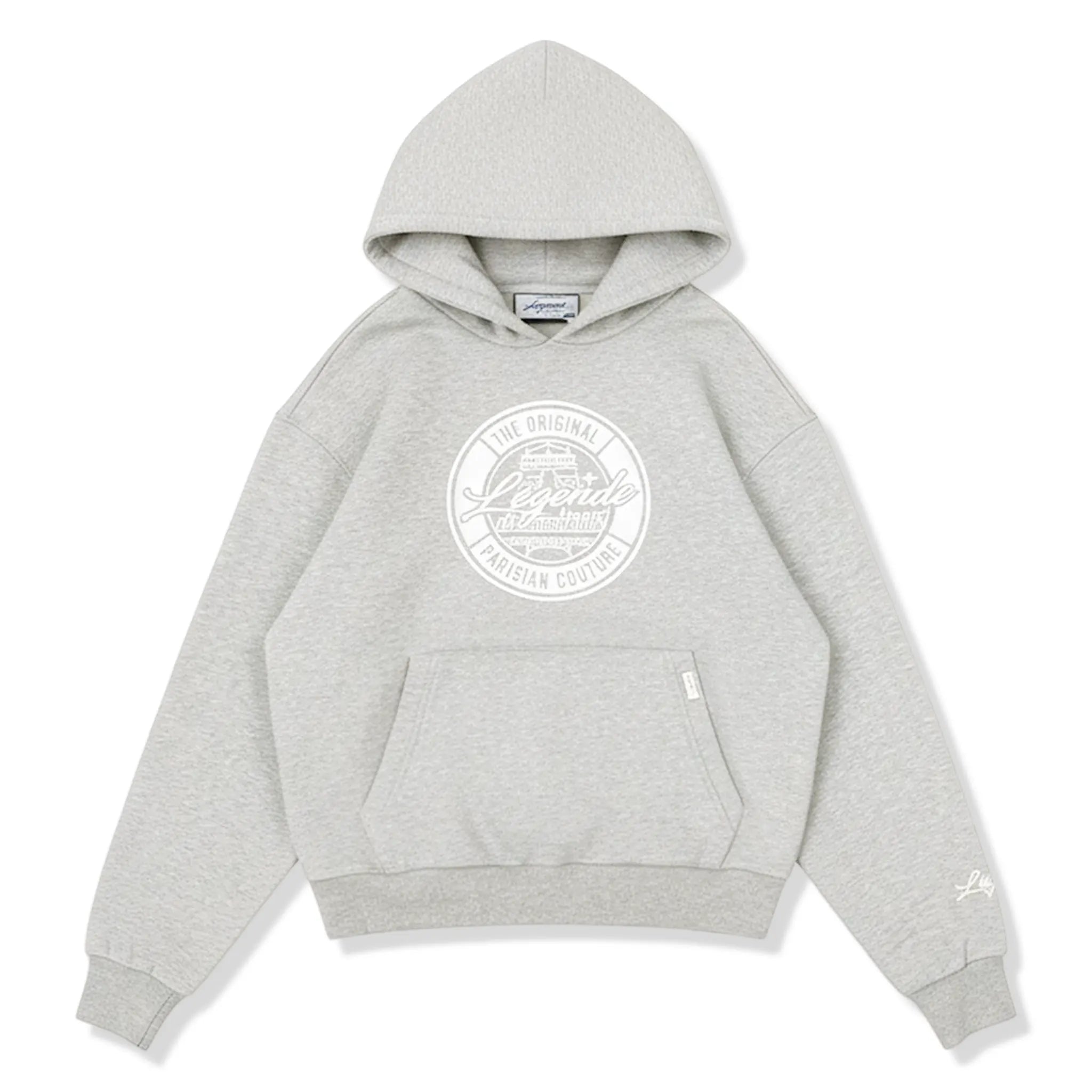 Front View of Légende Paris Og Grey Hoodie