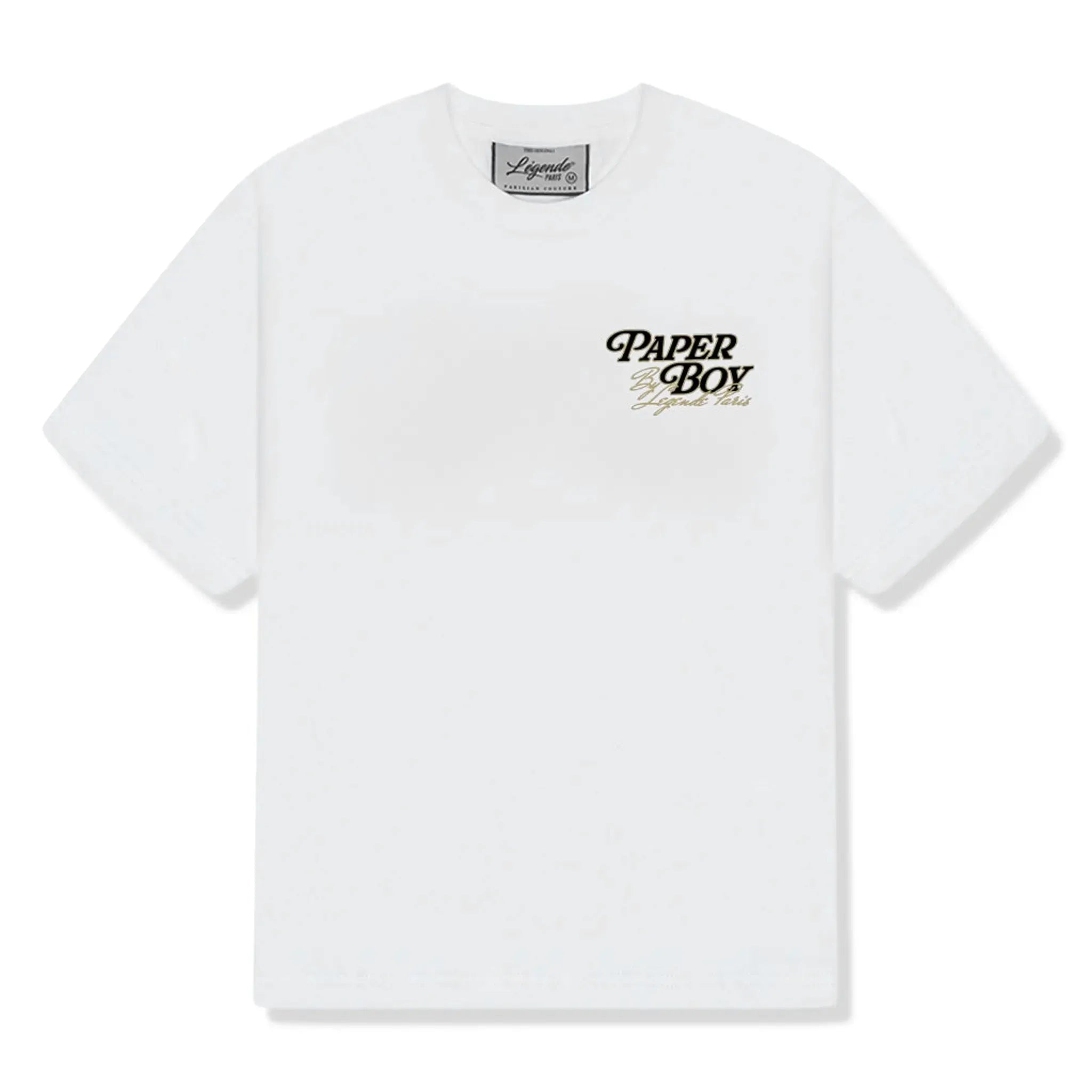 Front View of Légende Paris Paperboy White T Shirt LPTEE165