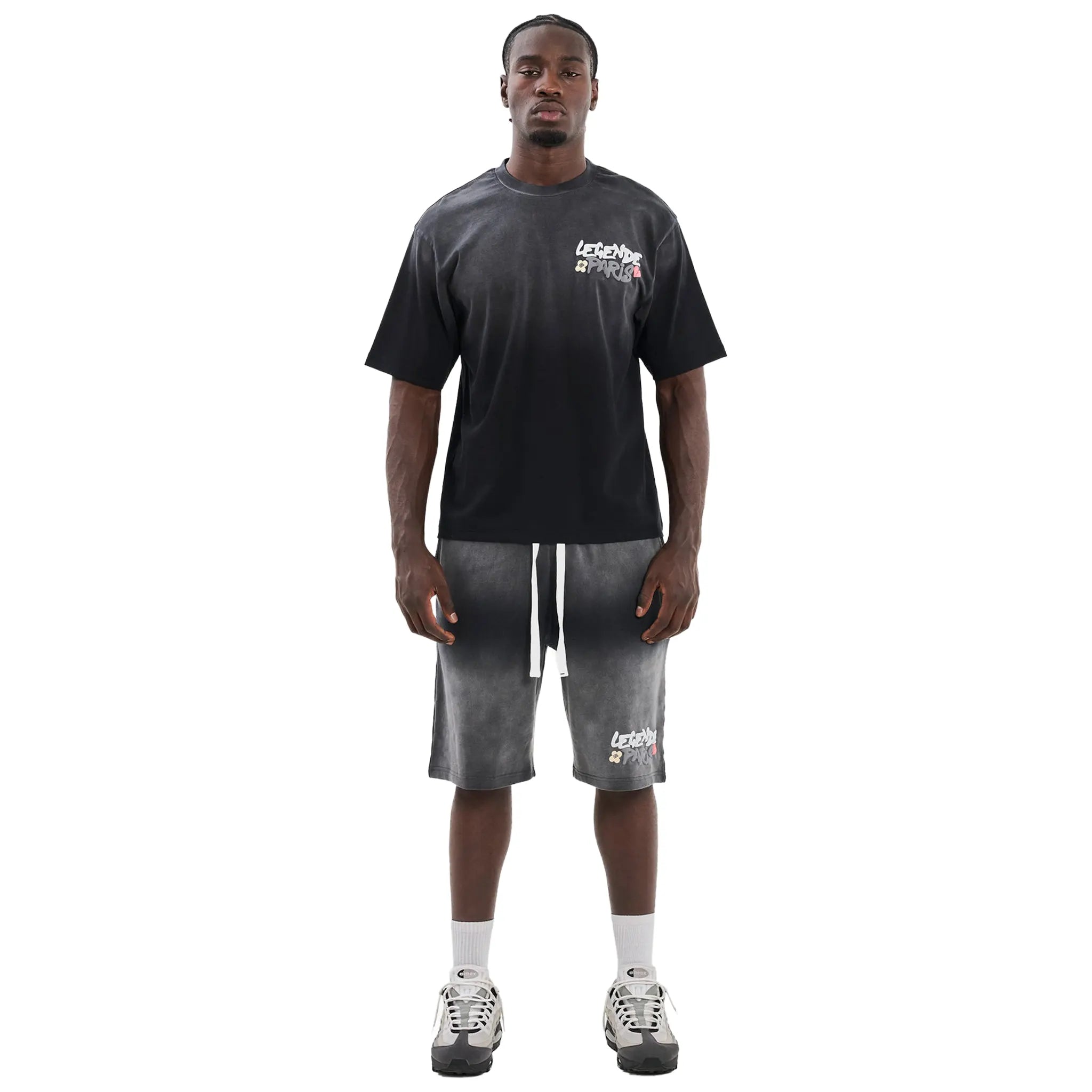 Front View of Legende Paris Realer Than Most Black T-Shirt