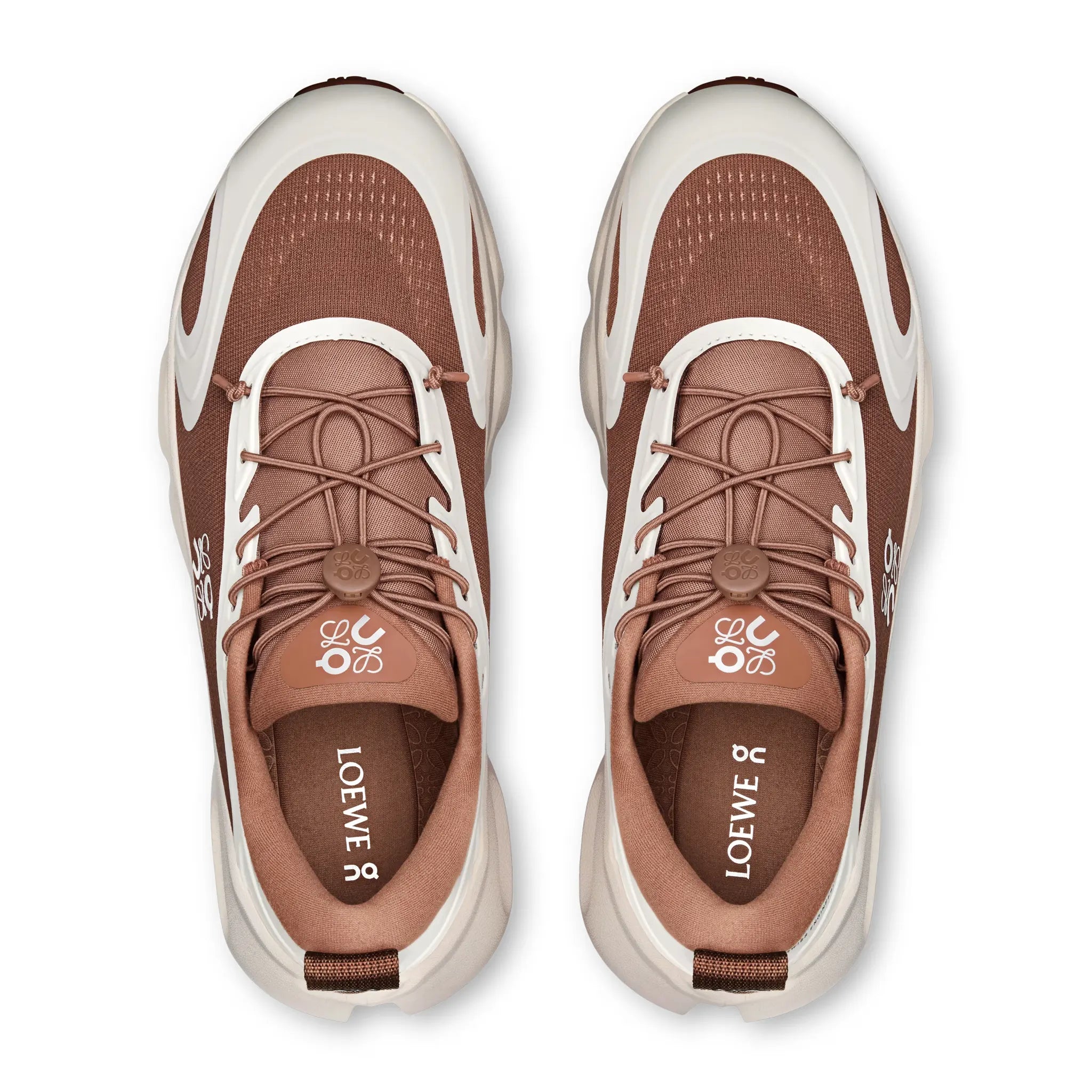 Upper View of Loewe x On Running Cloudsolo Eggshell Taupe 3WF30605479