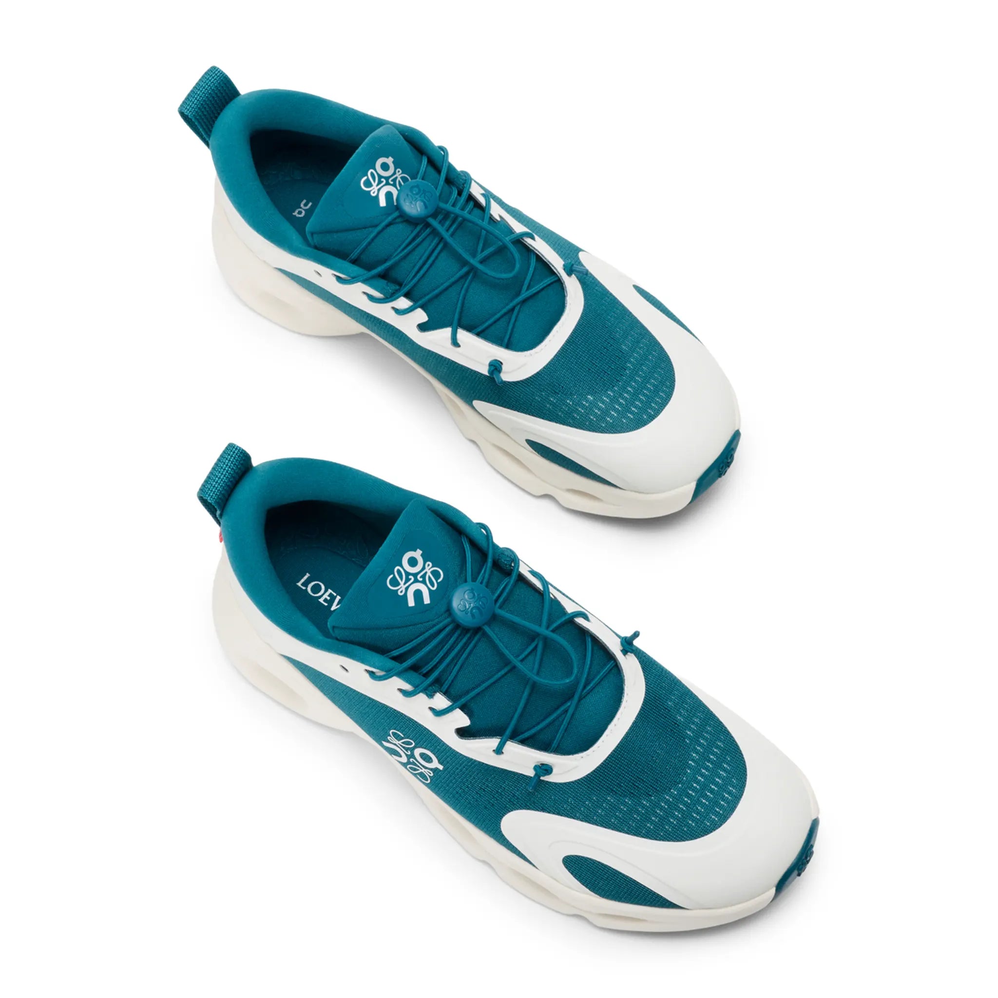 Upper View of Loewe x On Running Cloudsolo Eggshell Teal M929282X41