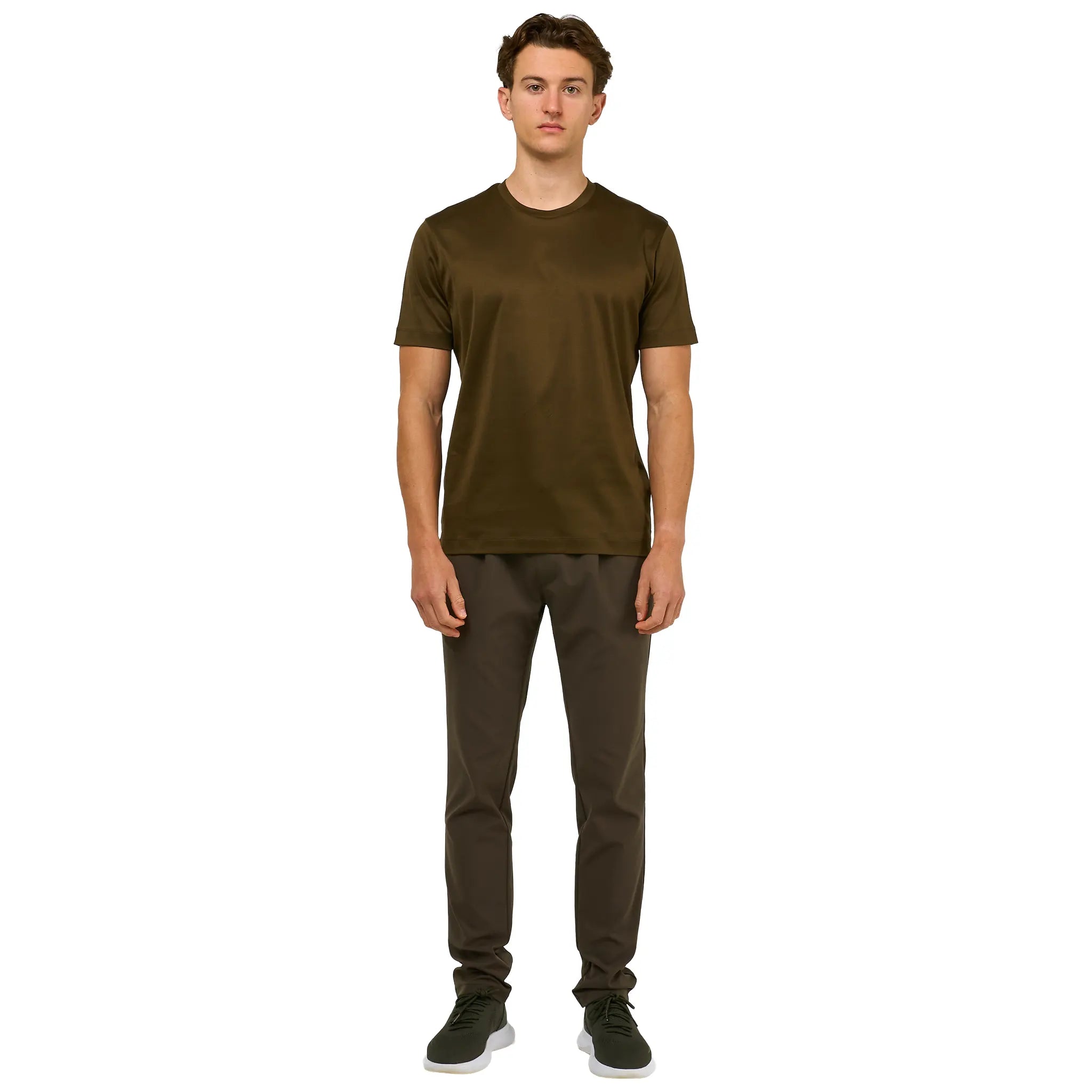 Front View of Loiano Egyptian Cotton Hazel T Shirt