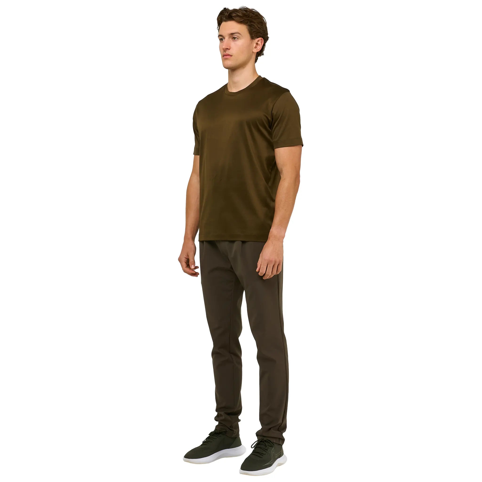 Front Side View of Loiano Egyptian Cotton Hazel T Shirt
