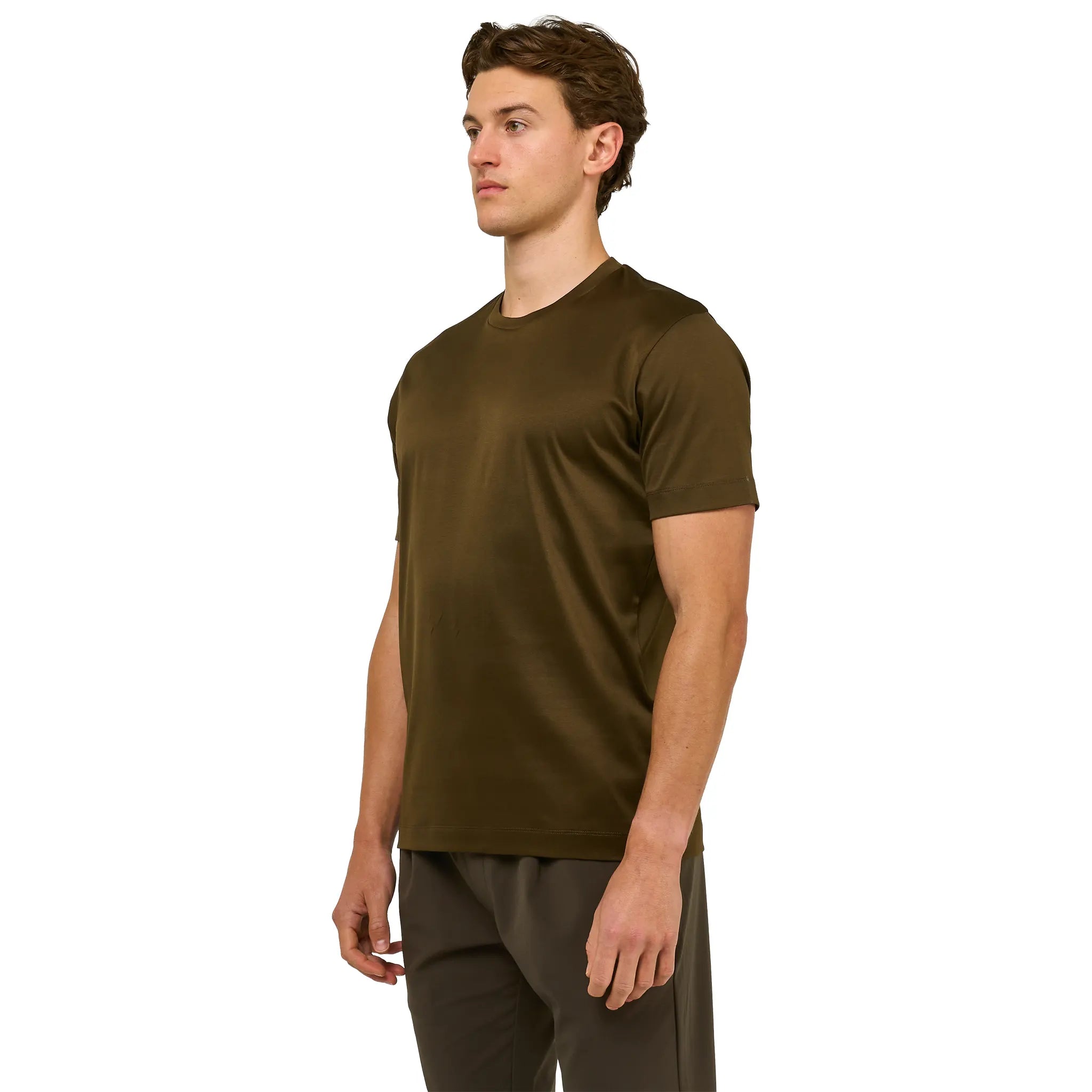 Front Side View of Loiano Egyptian Cotton Hazel T Shirt