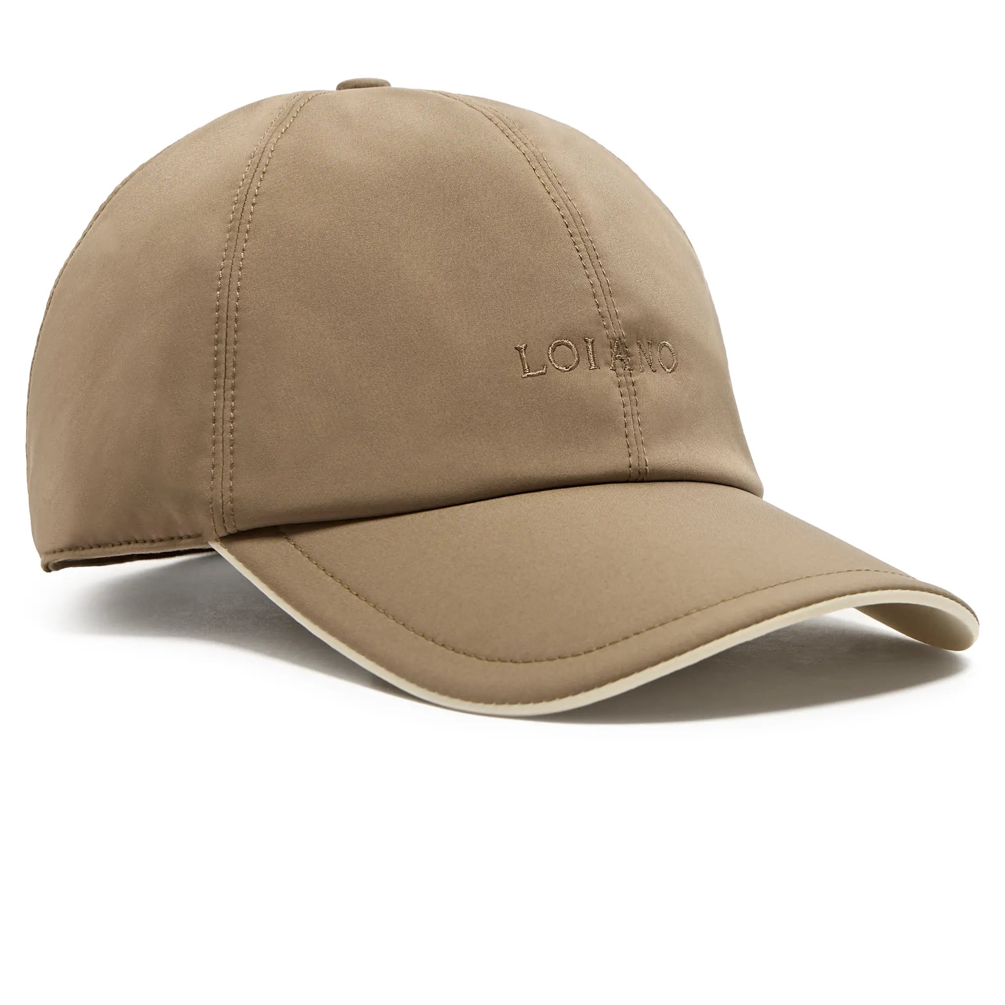 Front View of Loiano Ombra Tec® Taupe Cap