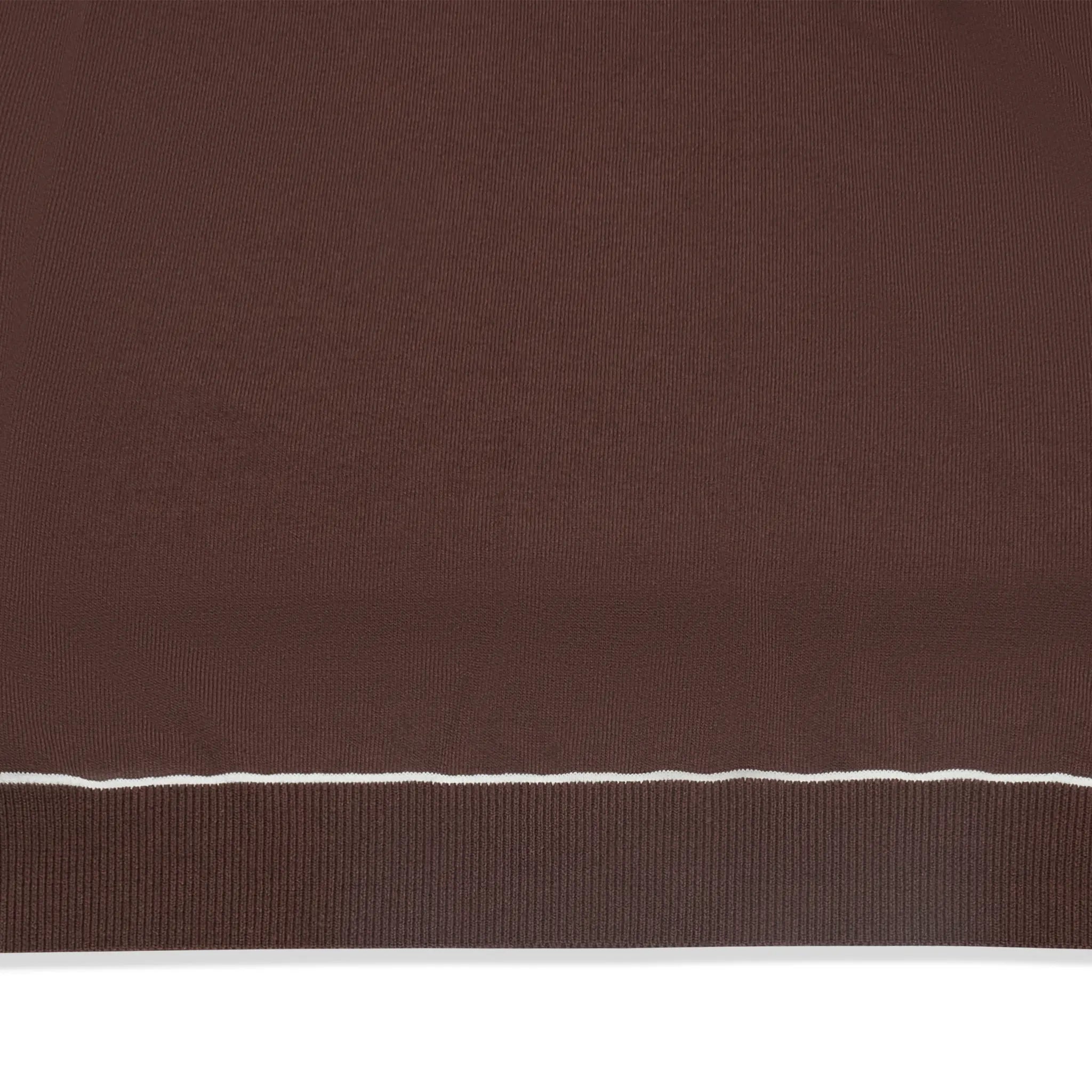 Detailed View of Loiano Rayon Knit Brown T-Shirt
