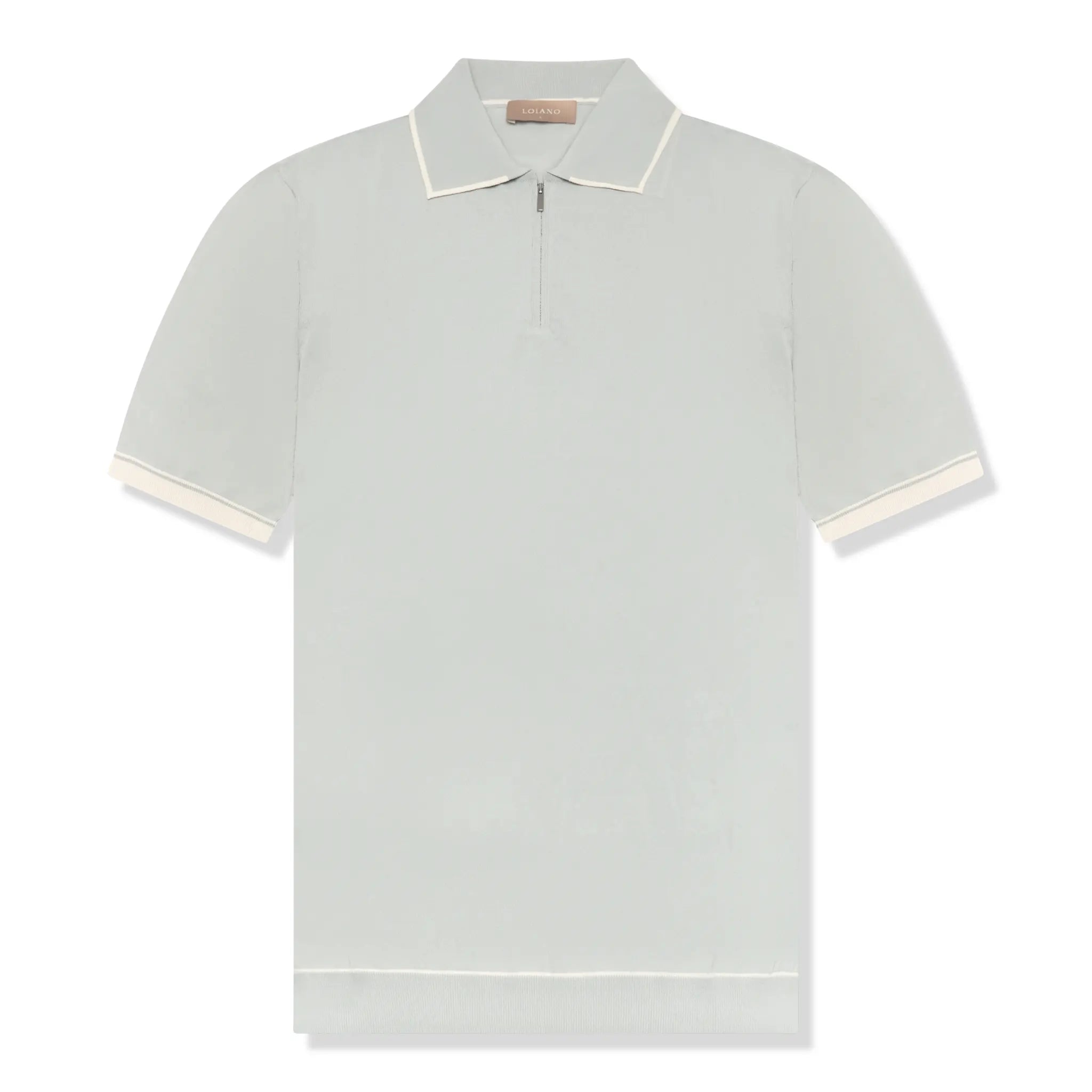 Loiano Rayon Knit Mint Polo Shirt
