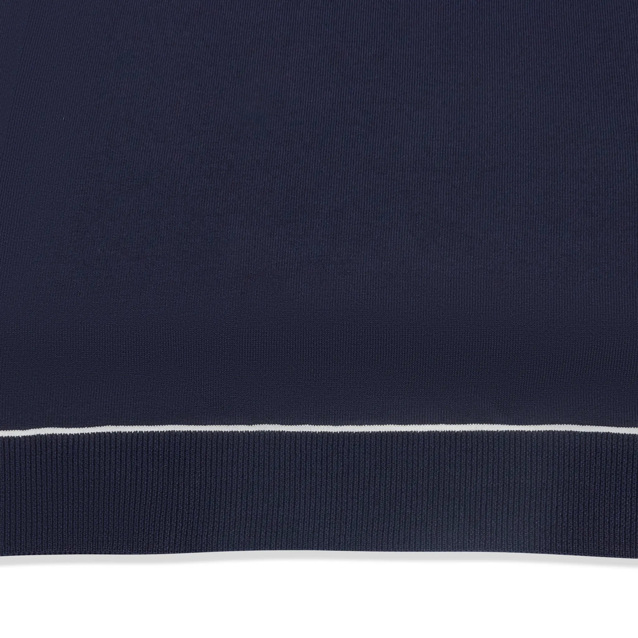 Detailed View of Loiano Rayon Knit Navy T-Shirt