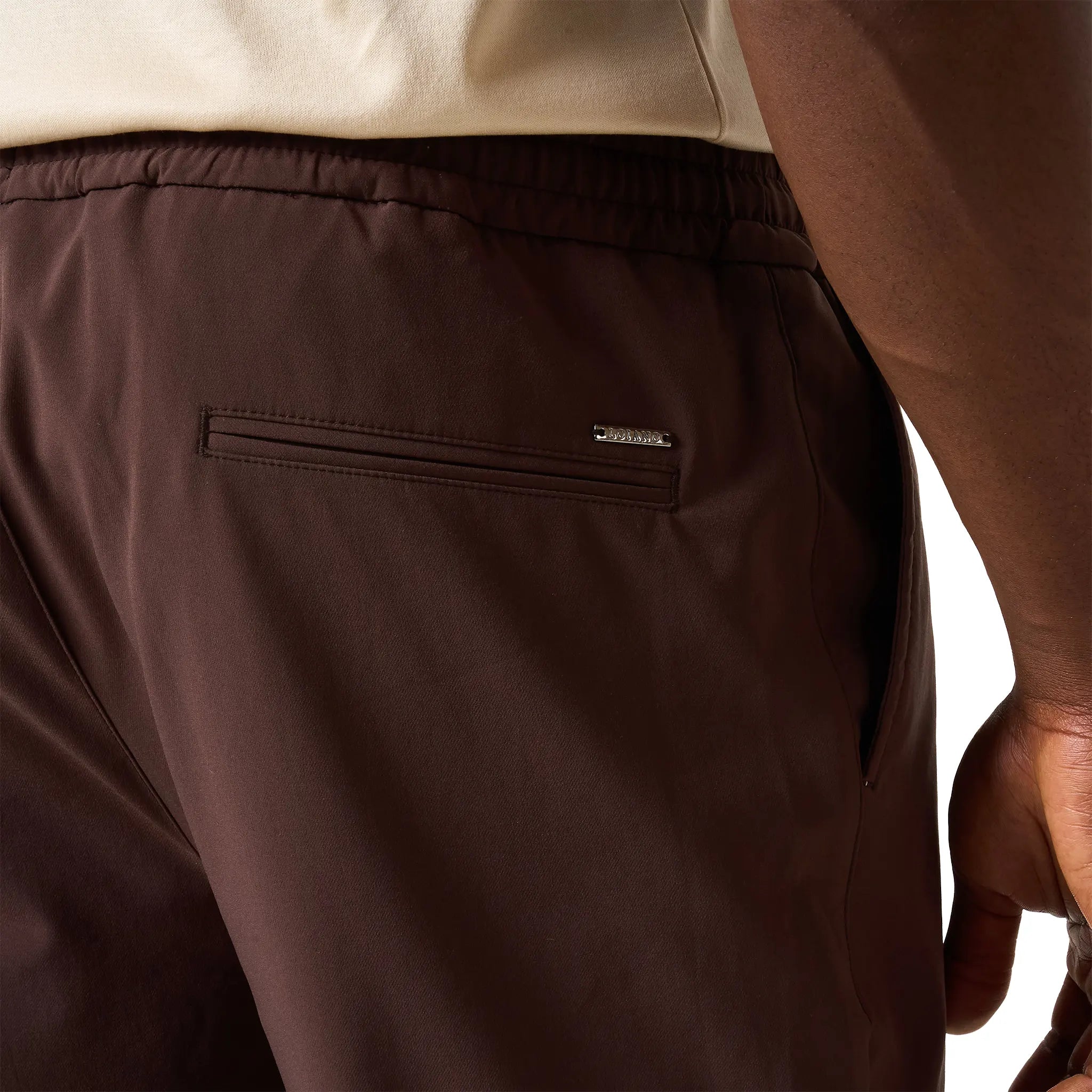Detailed View of Loiano Tech Brown Trousers