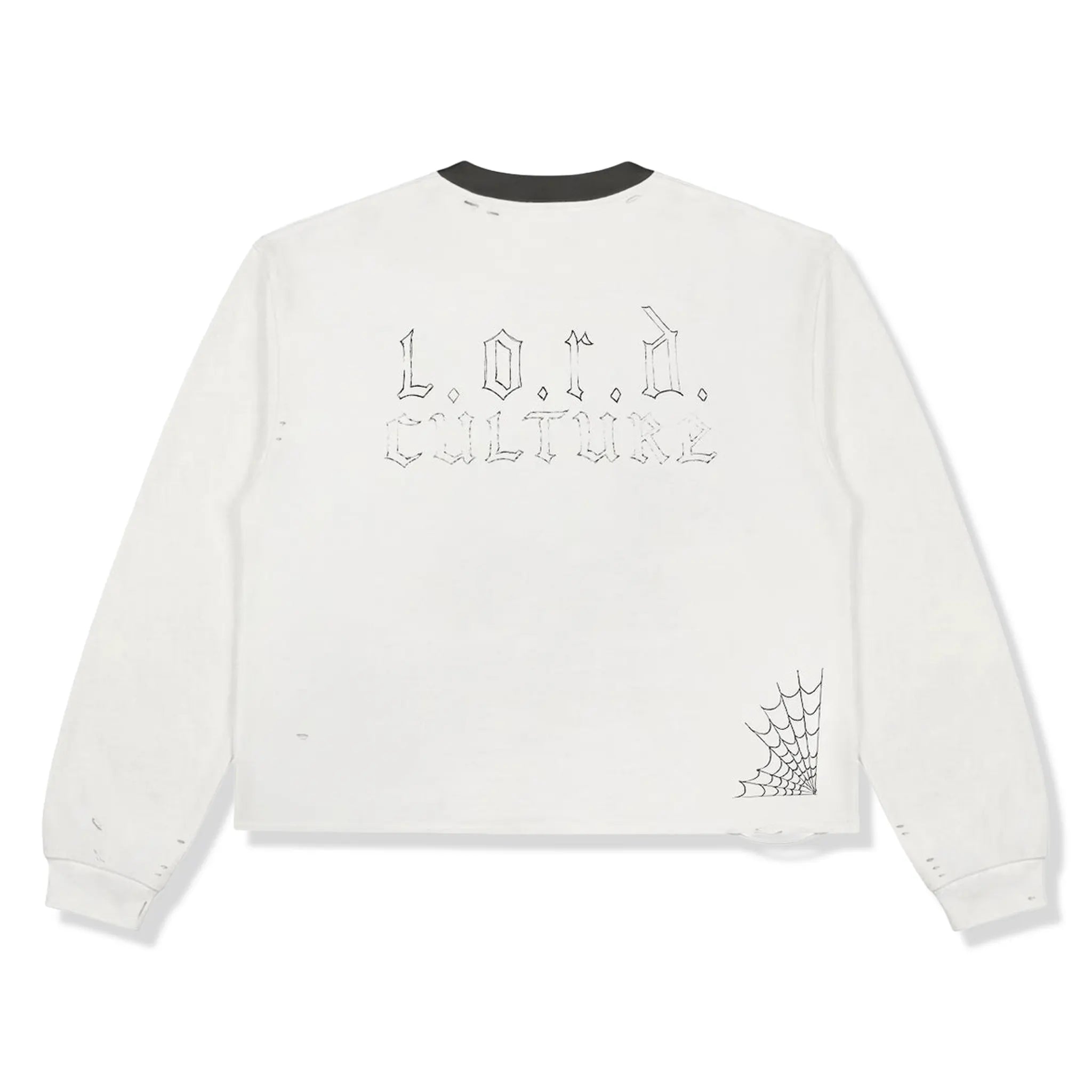 Back View of Lord Culture Remorse L/S White T-Shirt